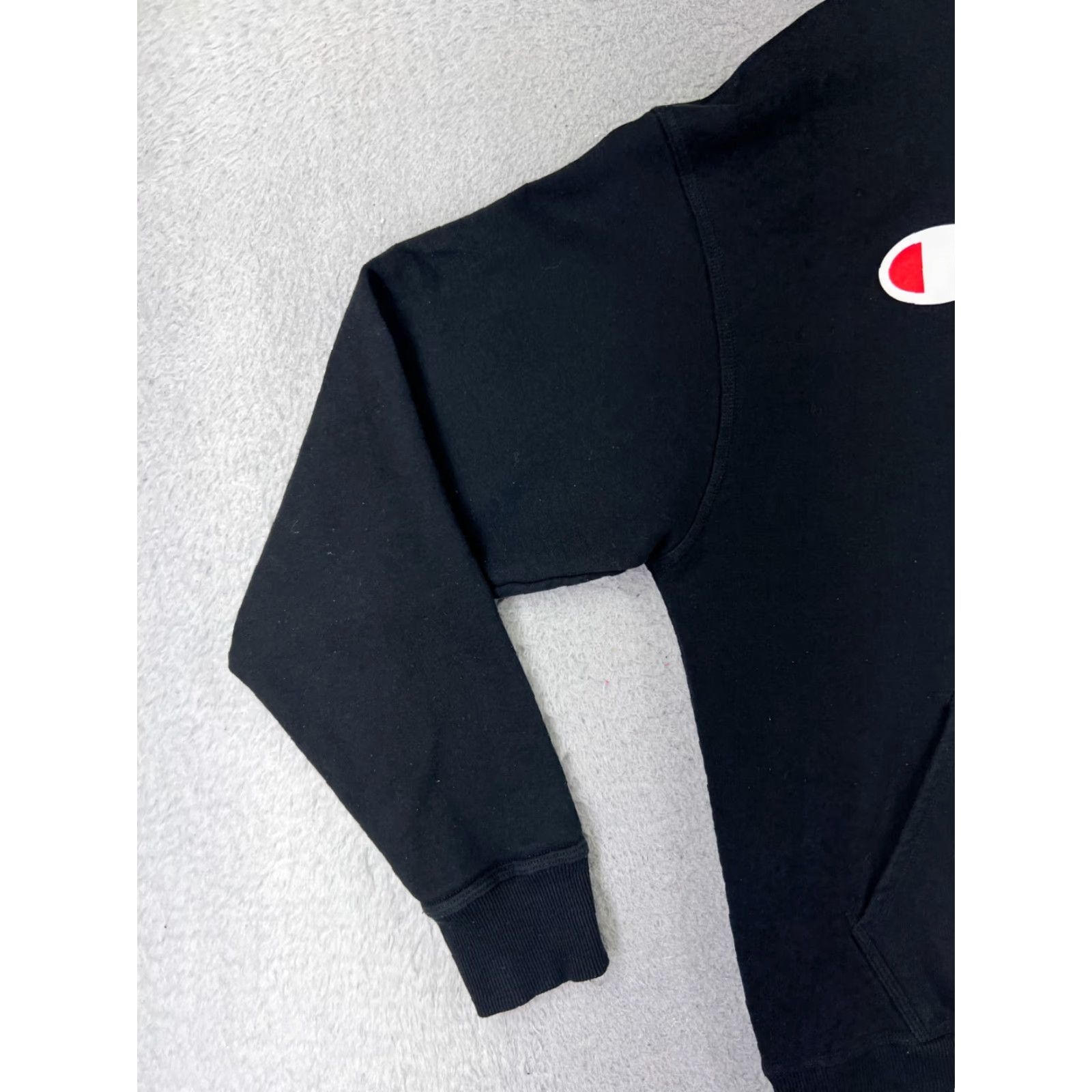 Champion Champion Hoodie Adult Large Black Pockets Logo Regular Men Men's Pullover Sweatshirt Size US L / EU 52-54 / 3 - 3 Thumbnail