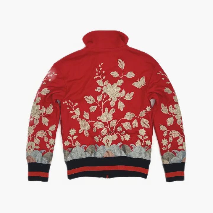 Gucci Gucci Gucci Red Embroidered Zip-up Long Sleeve Jacket -250 Size US XS / EU 42 / 0 - 3 Thumbnail