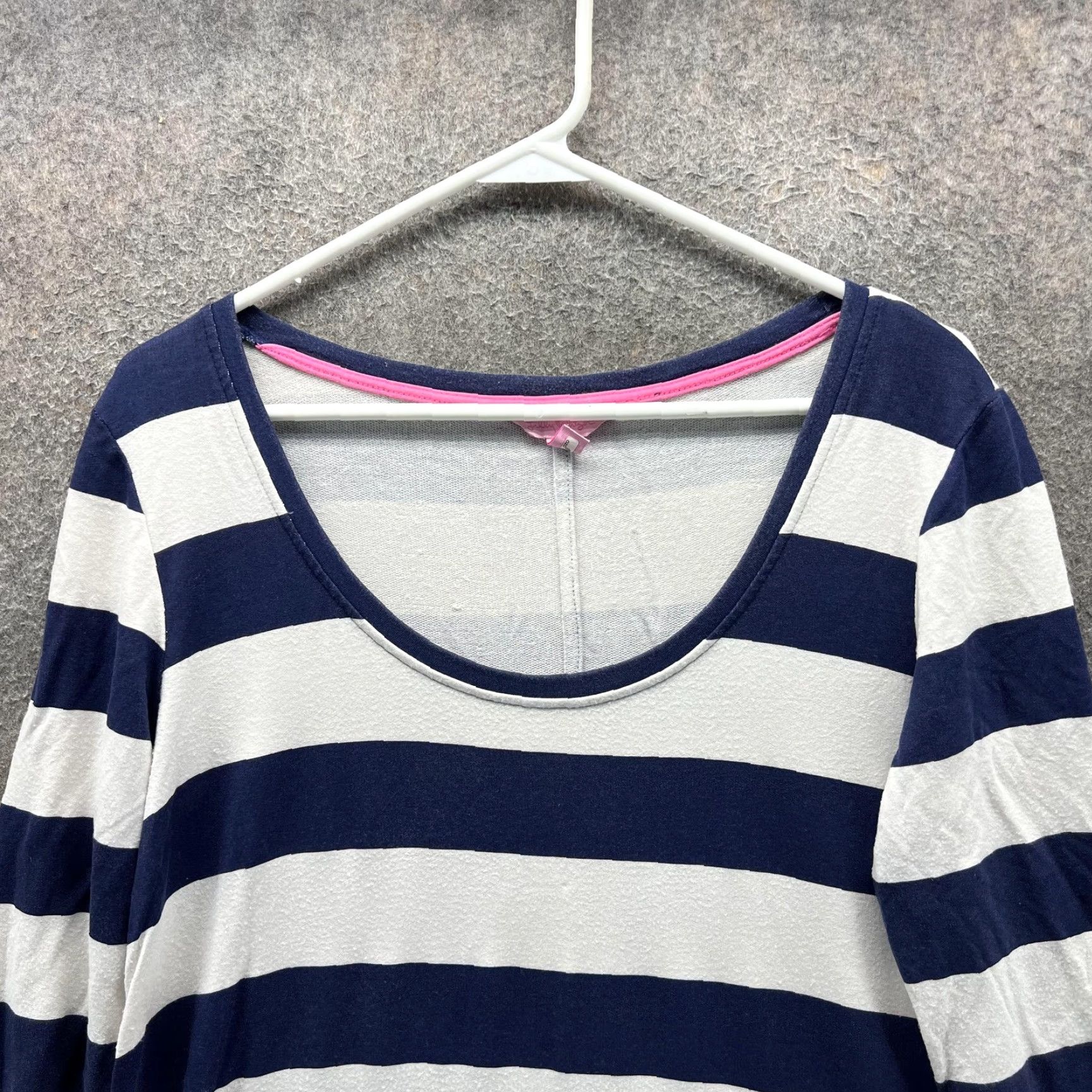 Lilly Pulitzer Lilly Pulitzer Shirt Dress Womens M Blue Striped Scoop 3/4 Sleeve Casual Vintage No (adapted: but must use only original words) Size M / US 6-8 / IT 42-44 - 7 Thumbnail