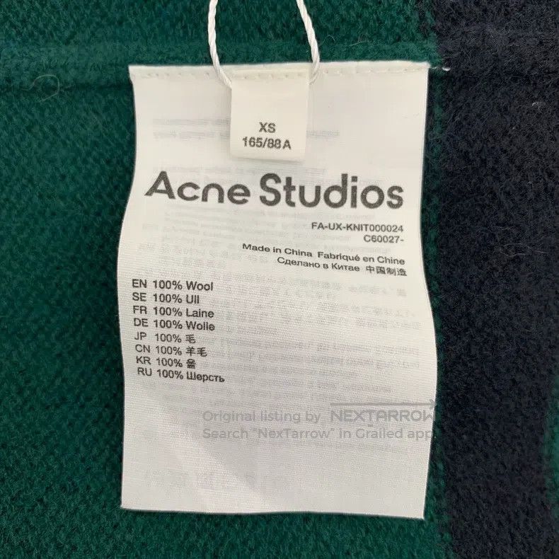 Acne Studios Acne Studios Color-Blocked Striped Merino Wool Long Sleeve Size US XS / EU 42 / 0 - 6 Thumbnail