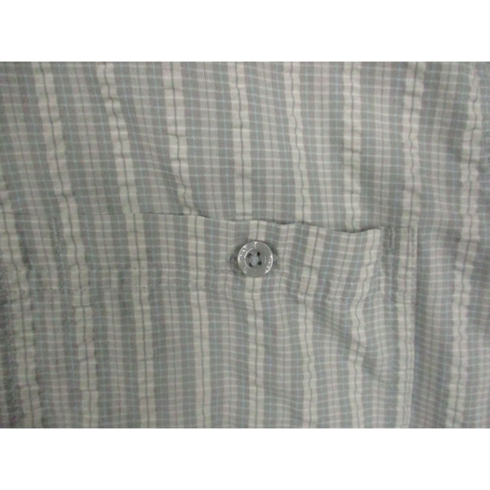 Patagonia Patagonia Shirt Mens 2XL Gray White Short Sleeve Button-Up Organic Cotton Blend Size US XXL / EU 58 / 5 - 2 Thumbnail