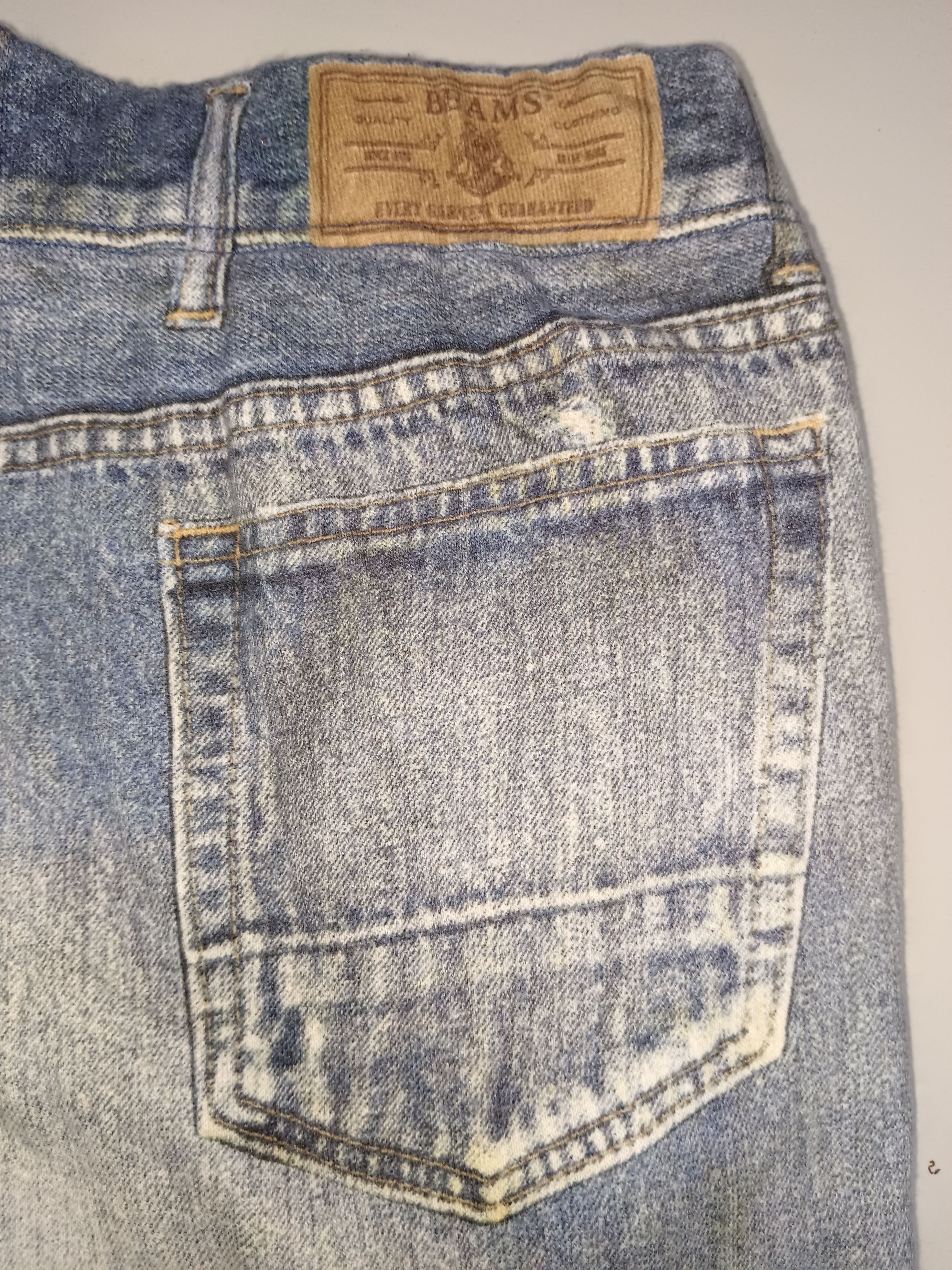 14th Addiction × Beams Plus × Le Grande Bleu (L.G.B.) Vintage Beams Japan Distressed Jeans Size US 31 - 9 Thumbnail