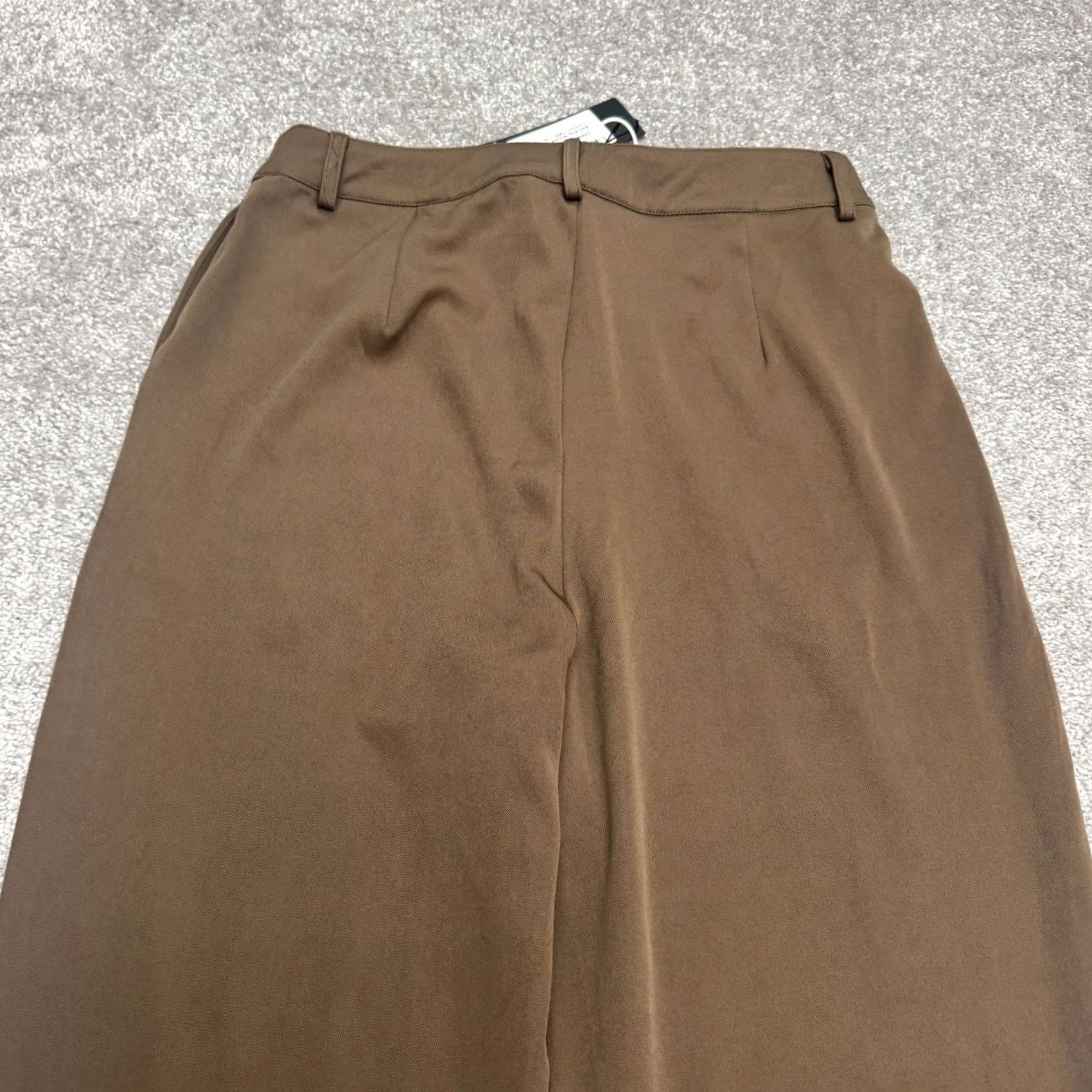 Boohoo Boohoo Woven Trouser Dress Pants Women 6 Brown Tan High Rise Casual Belt Bag NWT Size 28" / US 6 / IT 42 - 5 Thumbnail