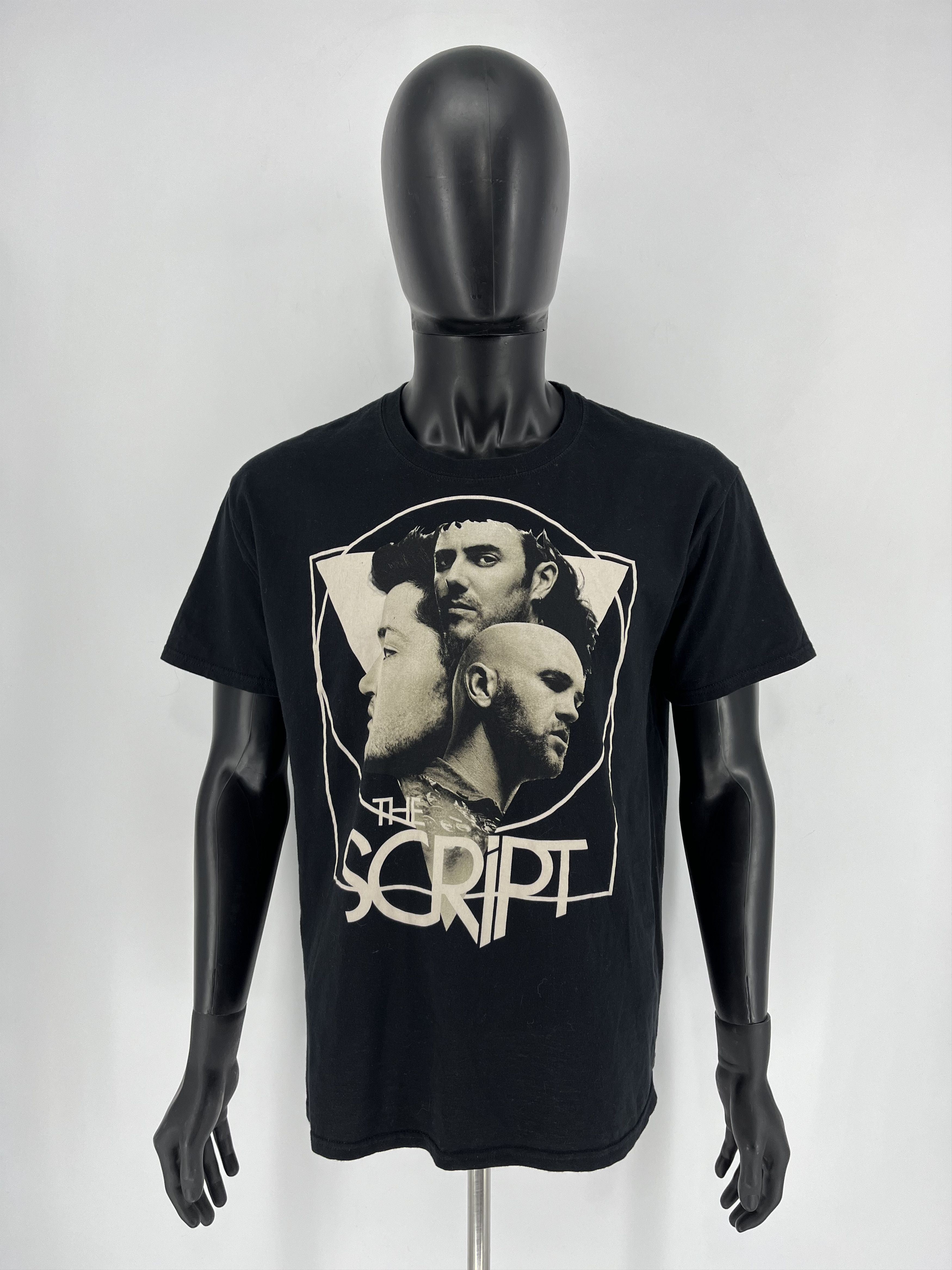 Band Tees The Script Vintage Black Cotton Short Sleeve T-Shirt Metal Size US L / EU 52-54 / 3 - 2 Thumbnail