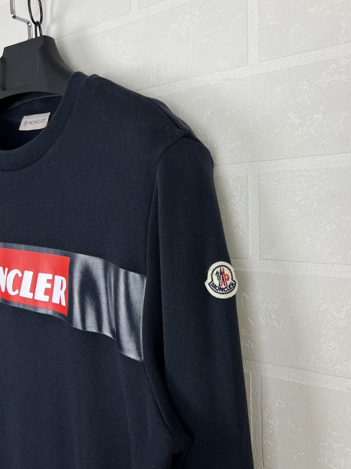 Moncler MONCLER Sweatshirt Crewneck Cotton Printed/ Patch Logos Blue Size US M / EU 48-50 / 2 - 7 Thumbnail