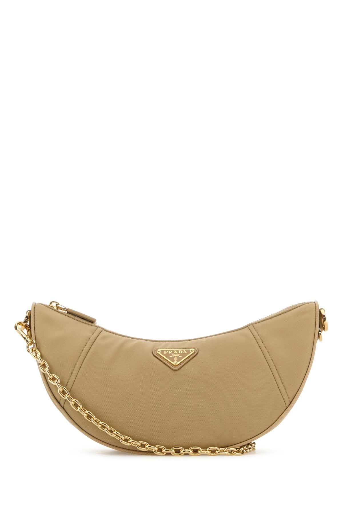 Prada Beige Re-Nylon Prada Demi-Lune Shoulder Bag Size ONE SIZE - 1 Thumbnail