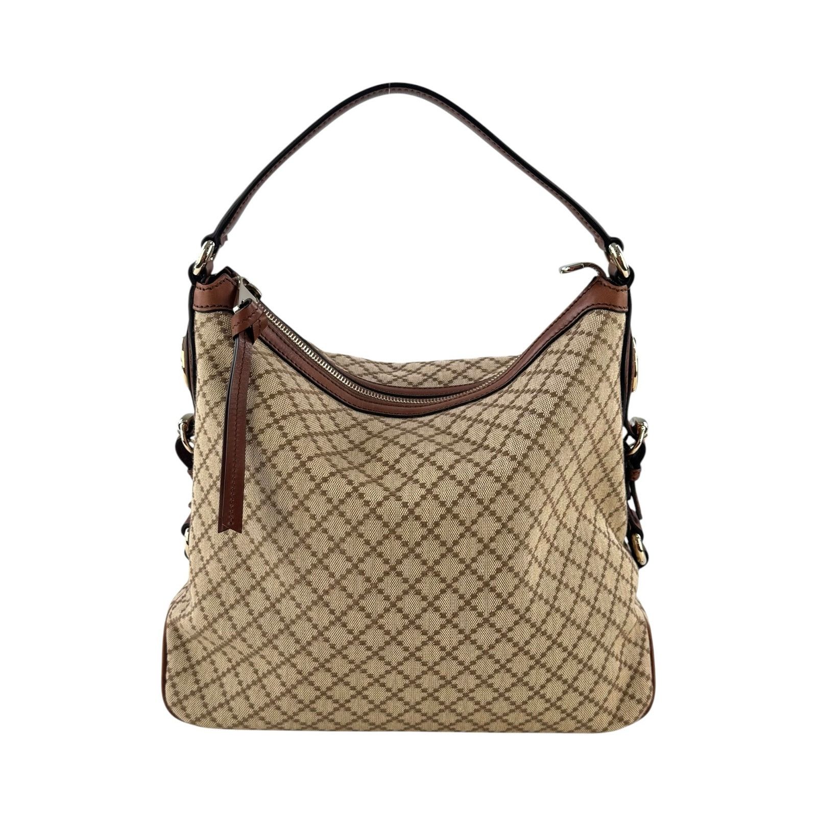 Gucci Gucci Diamante Leather Village Double G Hobo Bag Size ONE SIZE - 1 Thumbnail