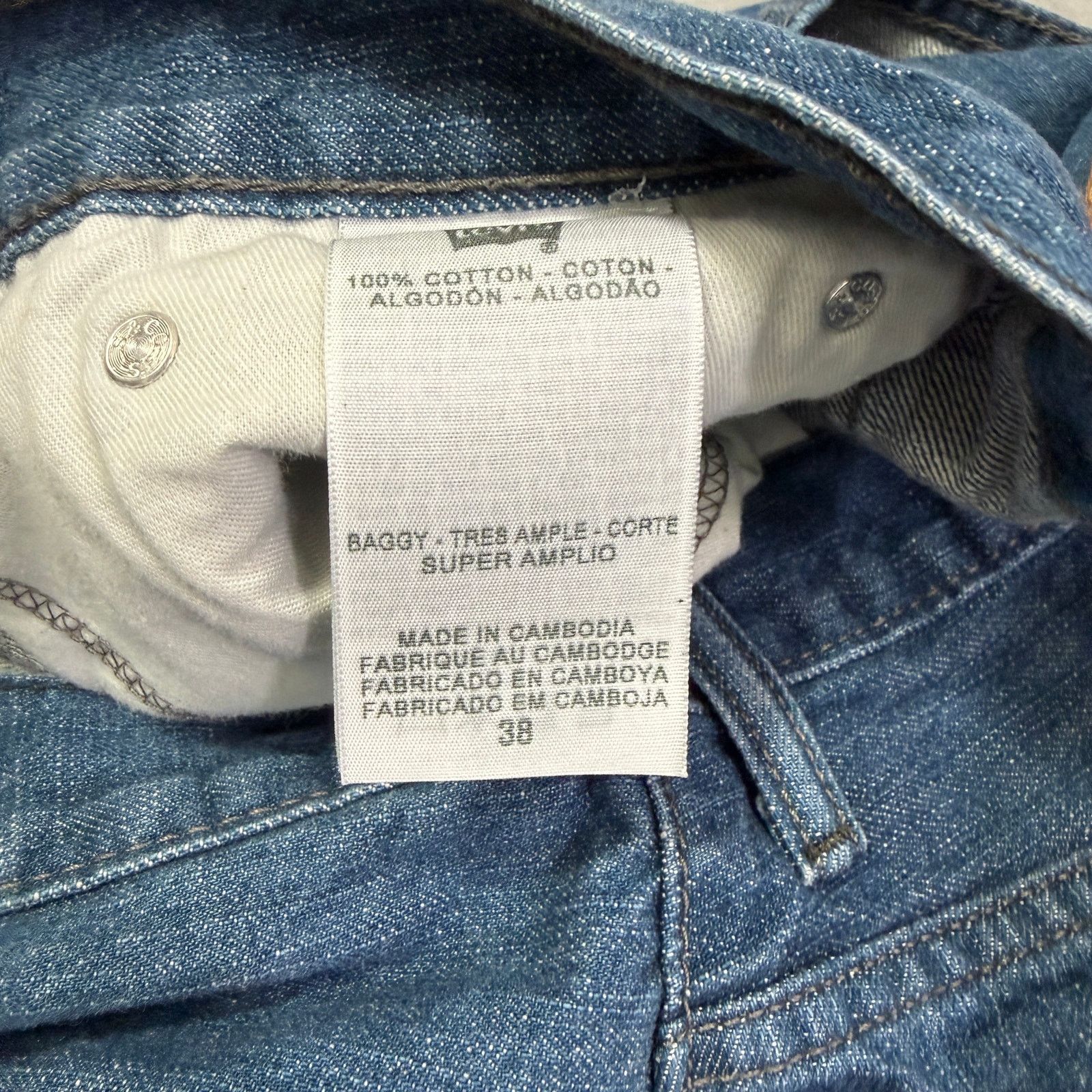 Levi's Vintage Levis 569 Jean Shorts 38 Blue 12" Inseam Baggy Size US 38 / EU 54 - 3 Thumbnail