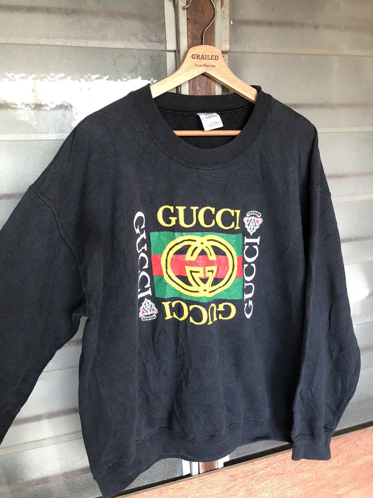 Vintage Vintage 90’s Gucci Bootleg Sweatshirt Size US L / EU 52-54 / 3 - 6 Thumbnail