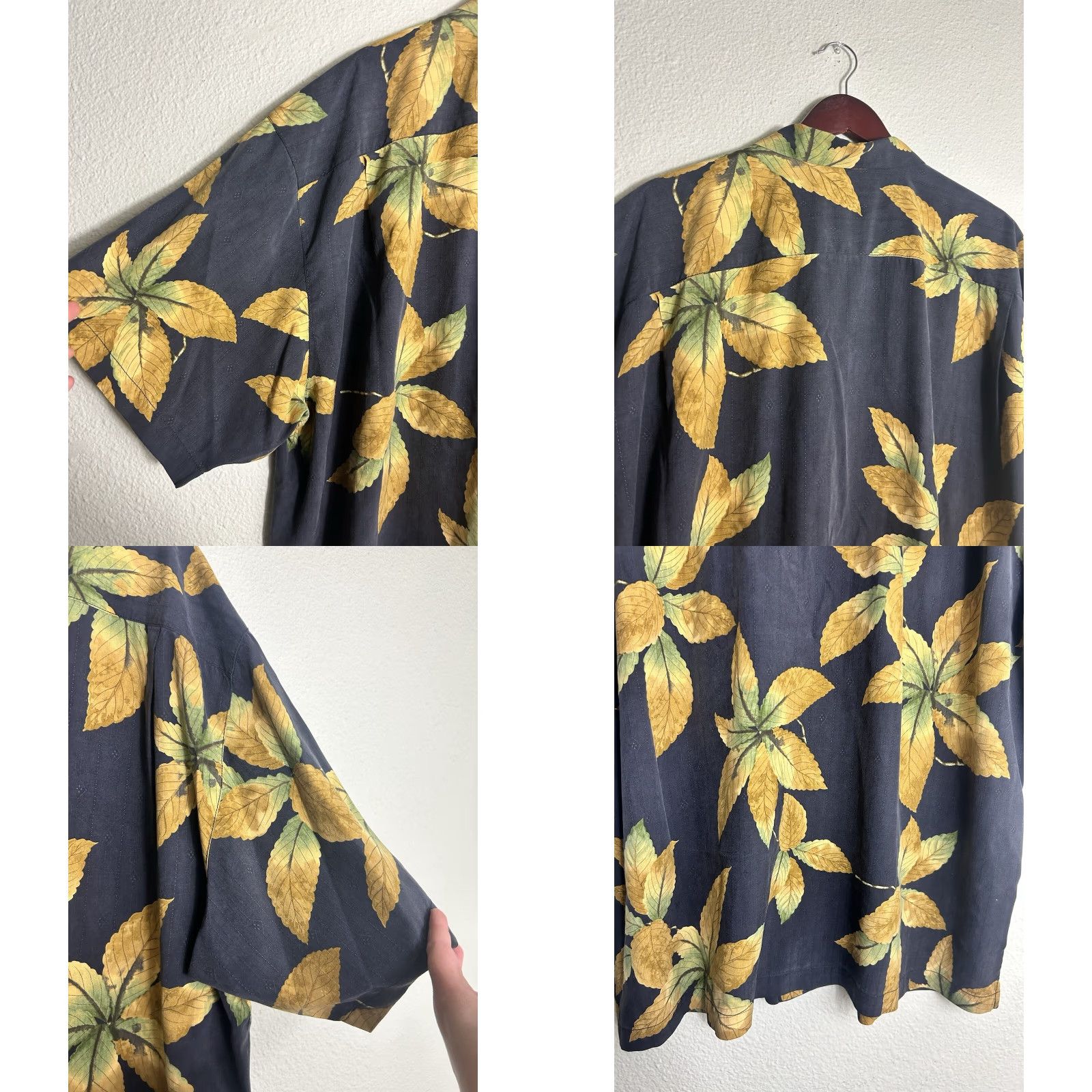 Tommy Bahama VINTAGE Tommy Bahama Mens 2XL Black Silk Button-Up Hawaiian Shirt Casual Mens Shirt Hawaiian 90s? Size US XXL / EU 58 / 5 - 9 Thumbnail