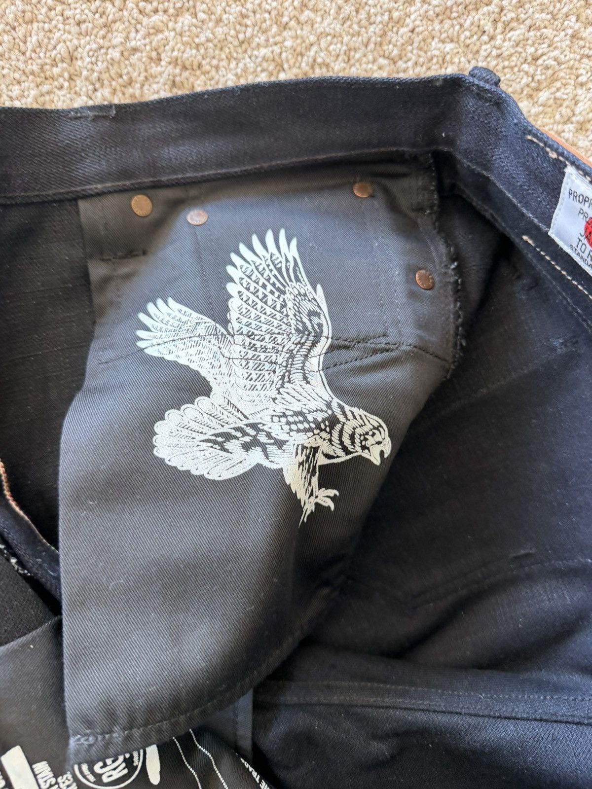 Rogue Territory Rouge Territory Stanton 13.5oz Indigo/Black 32” Selvedge Size US 32 / EU 48 - 5 Thumbnail