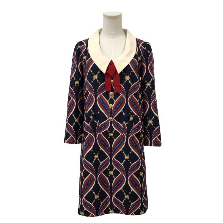 Gucci Gucci Chain Print Midi Dress Size 38 Size XS / US 0-2 / IT 36-38 - 1 Thumbnail