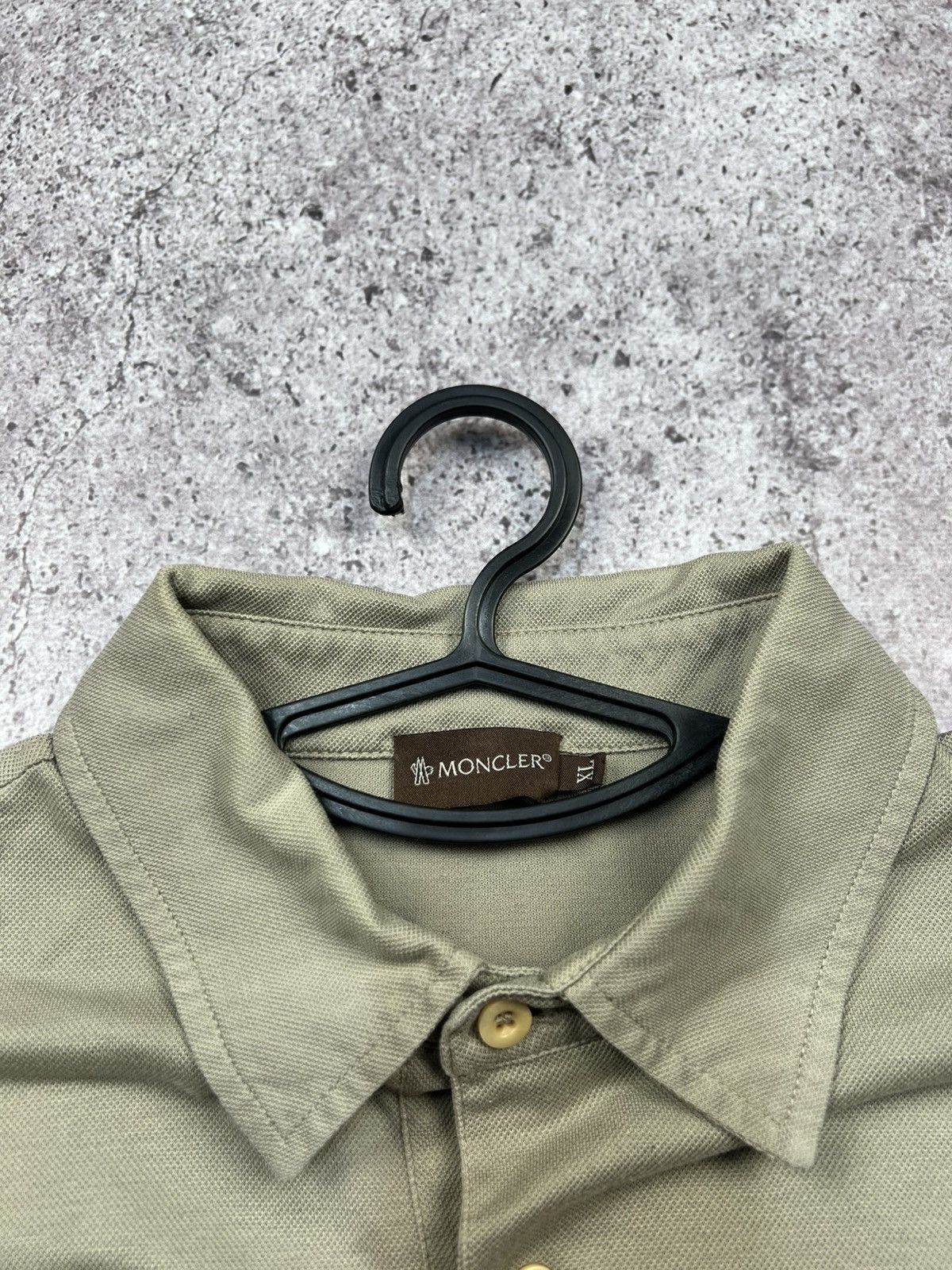 Moncler MONCLER Vintage Luxury Polo Old Money Basic Beige 90s Size US XL / EU 56 / 4 - 3 Thumbnail