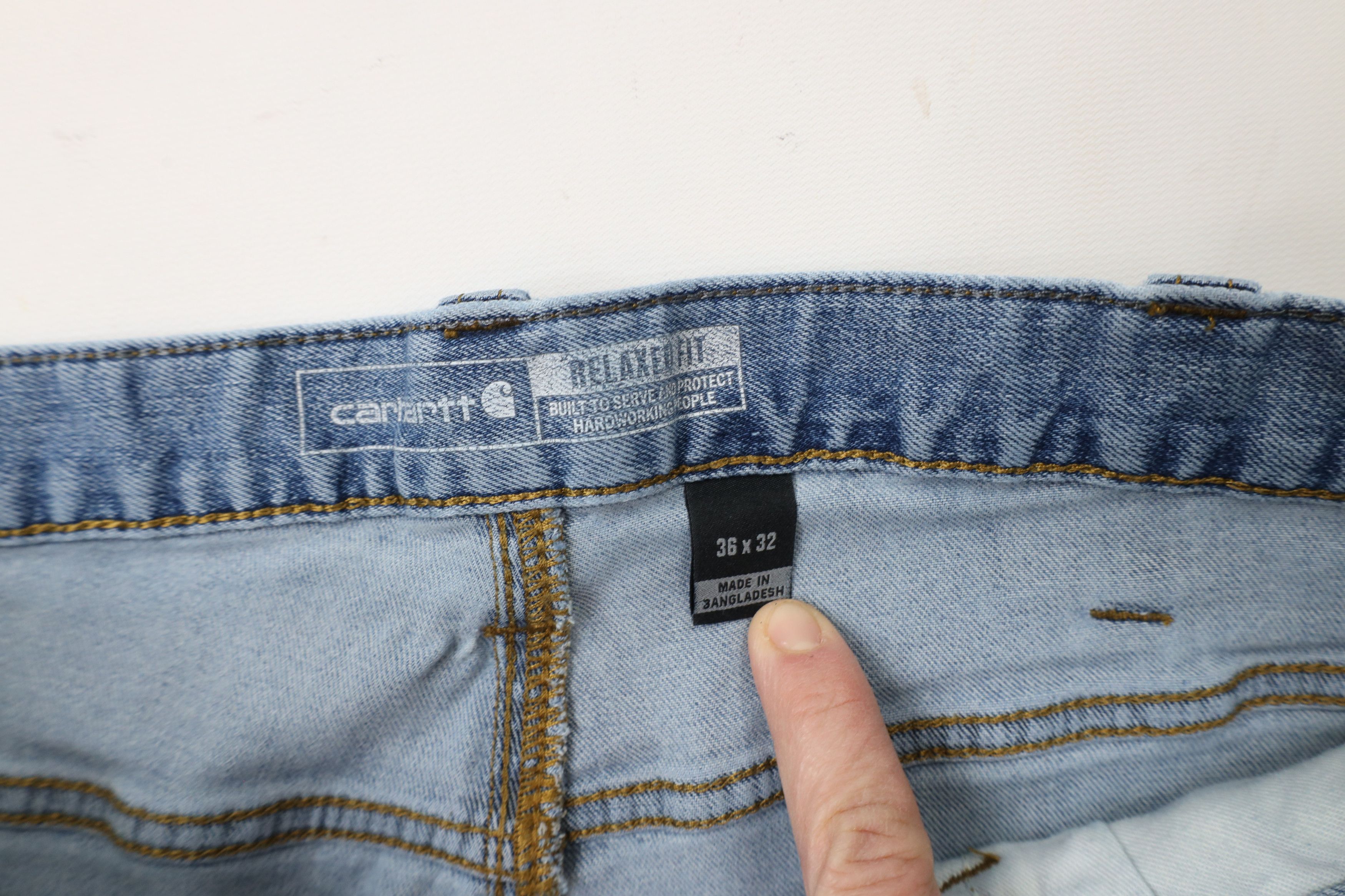 Carhartt × Vintage Vintage Y2K Carhartt Distressed Relaxed Fit Denim Jeans Blue Size US 36 / EU 52 - 10 Thumbnail
