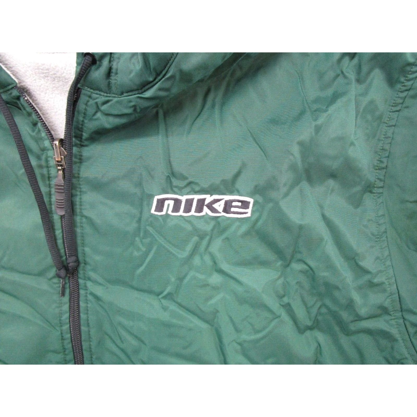 Nike VINTAGE Nike Swoosh Reversible Fleece Jacket Men L Green Size Large Jacket Zip Nyl on Embroidered Logo Size US L / EU 52-54 / 3 - 2 Thumbnail