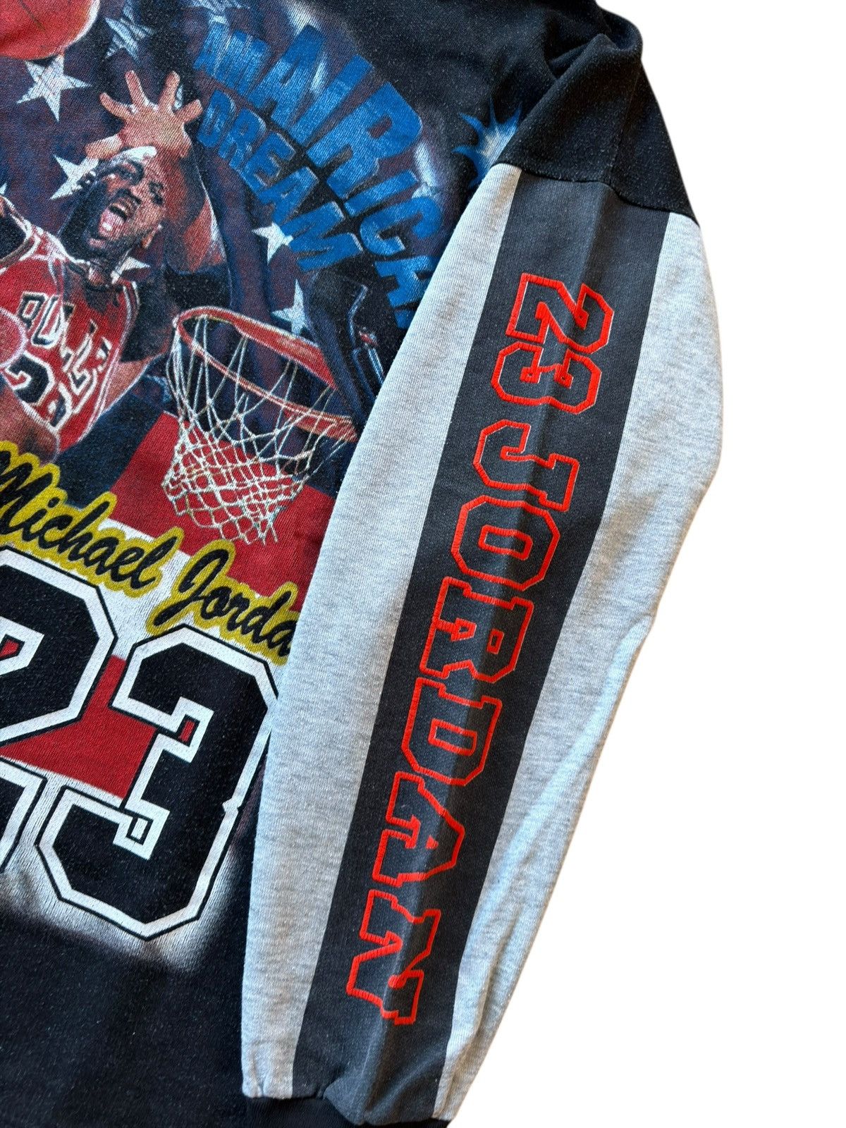 Vintage *RARE* VINTAGE 90s MICHAEL JORDAN NBA BASKETBALL HOODIE Size US XL / EU 56 / 4 - 2 Thumbnail