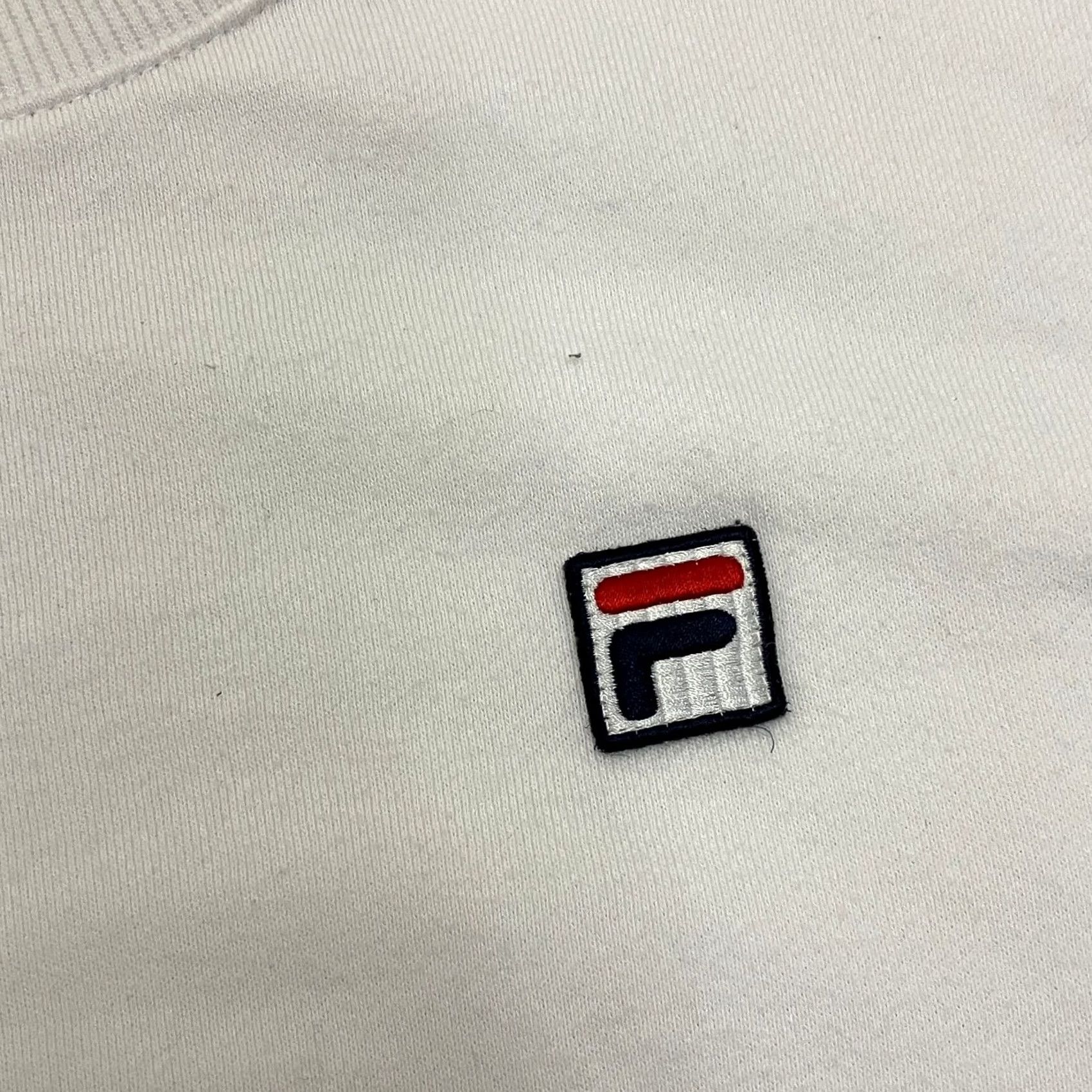 Fila FILA Sweatshirt Mens Large White Logo Crewneck Pullover Sports Size US L / EU 52-54 / 3 - 4 Thumbnail
