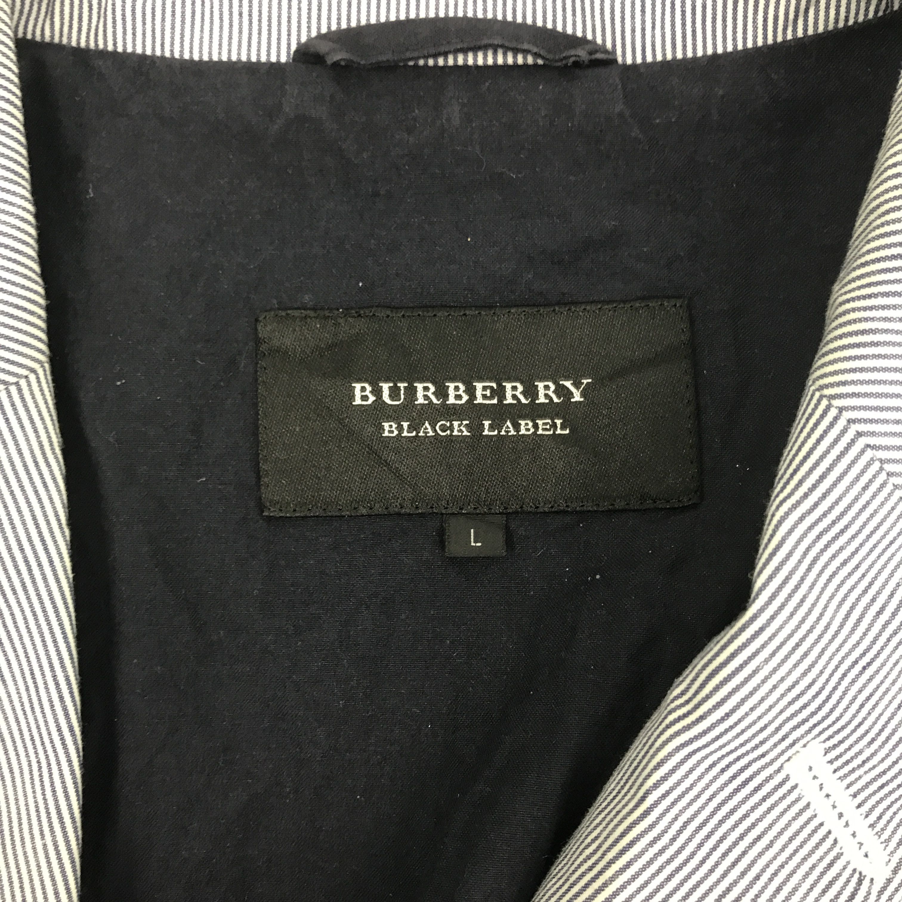 Burberry × Japanese Brand Rare burberry black label Striped blazer coat jacket Size US L / EU 52-54 / 3 - 11 Thumbnail