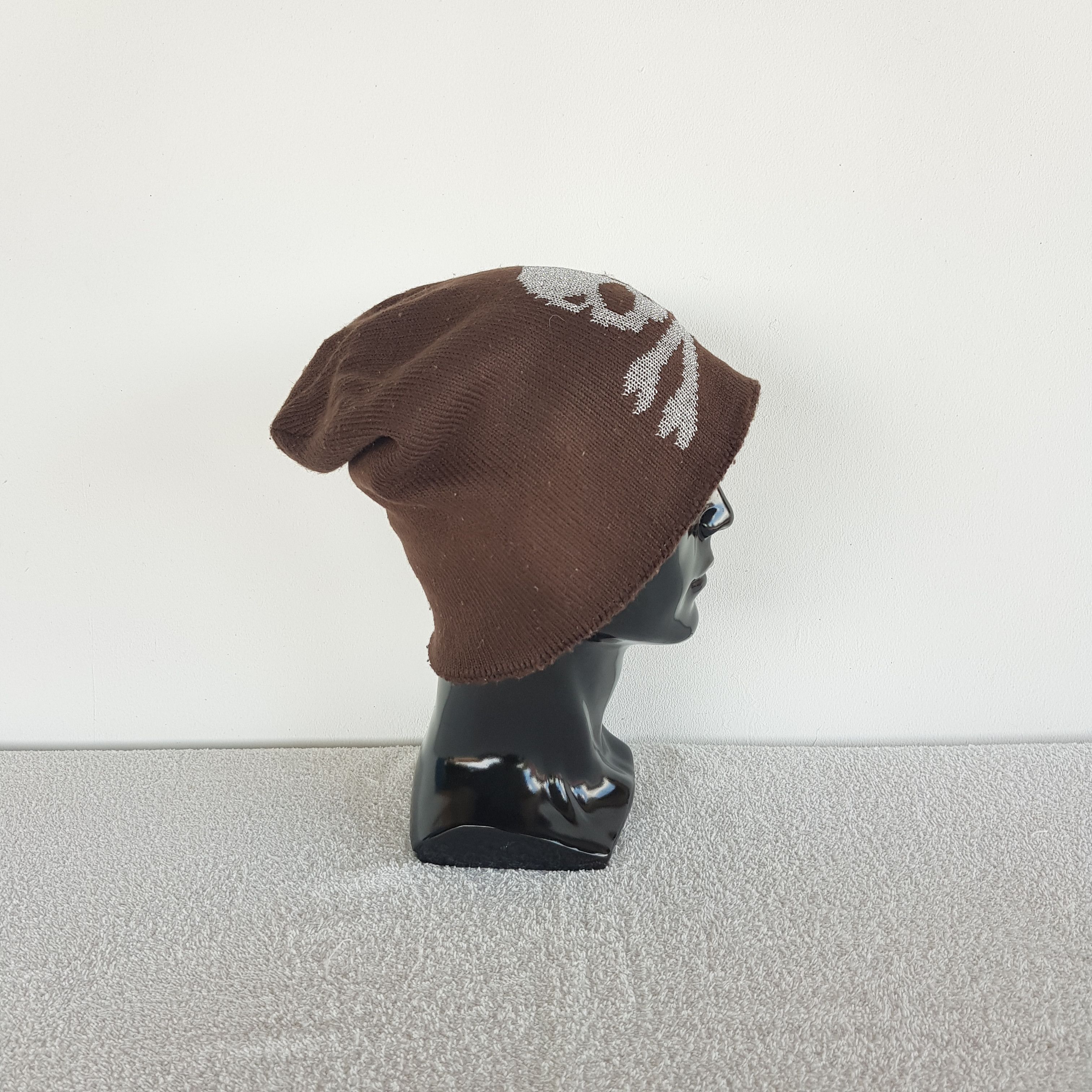 Japanese Brand Vintage Skulls Beanie Ribbed Knit Snow Caps Hats. Size ONE SIZE - 3 Thumbnail