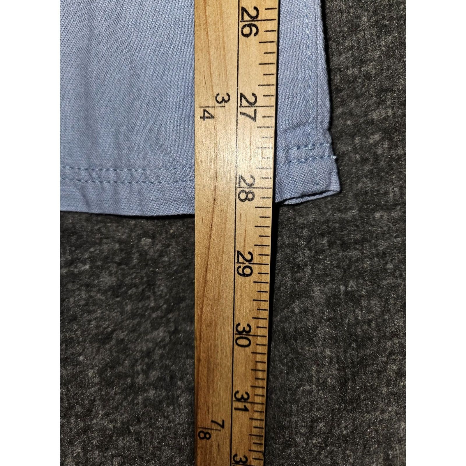 H&M H&M Pants Womens 2 Blue Linen Blend Chino Straight Elastic Waist Lightweight Casual Pockets Flat Front Relaxed Womens US 2 Size 26" / US 2 / IT 38 - 6 Thumbnail