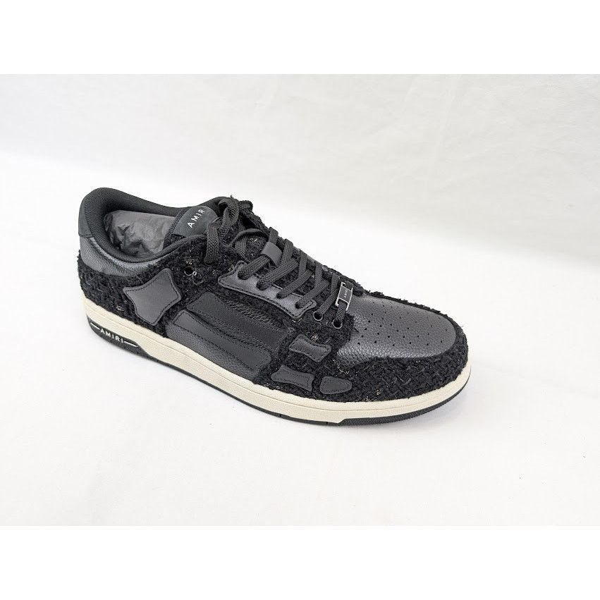 Amiri o1rshd1 Boucle Skelton Low-Top Sneakers in Black Size US 13 / EU 46 - 2 Thumbnail
