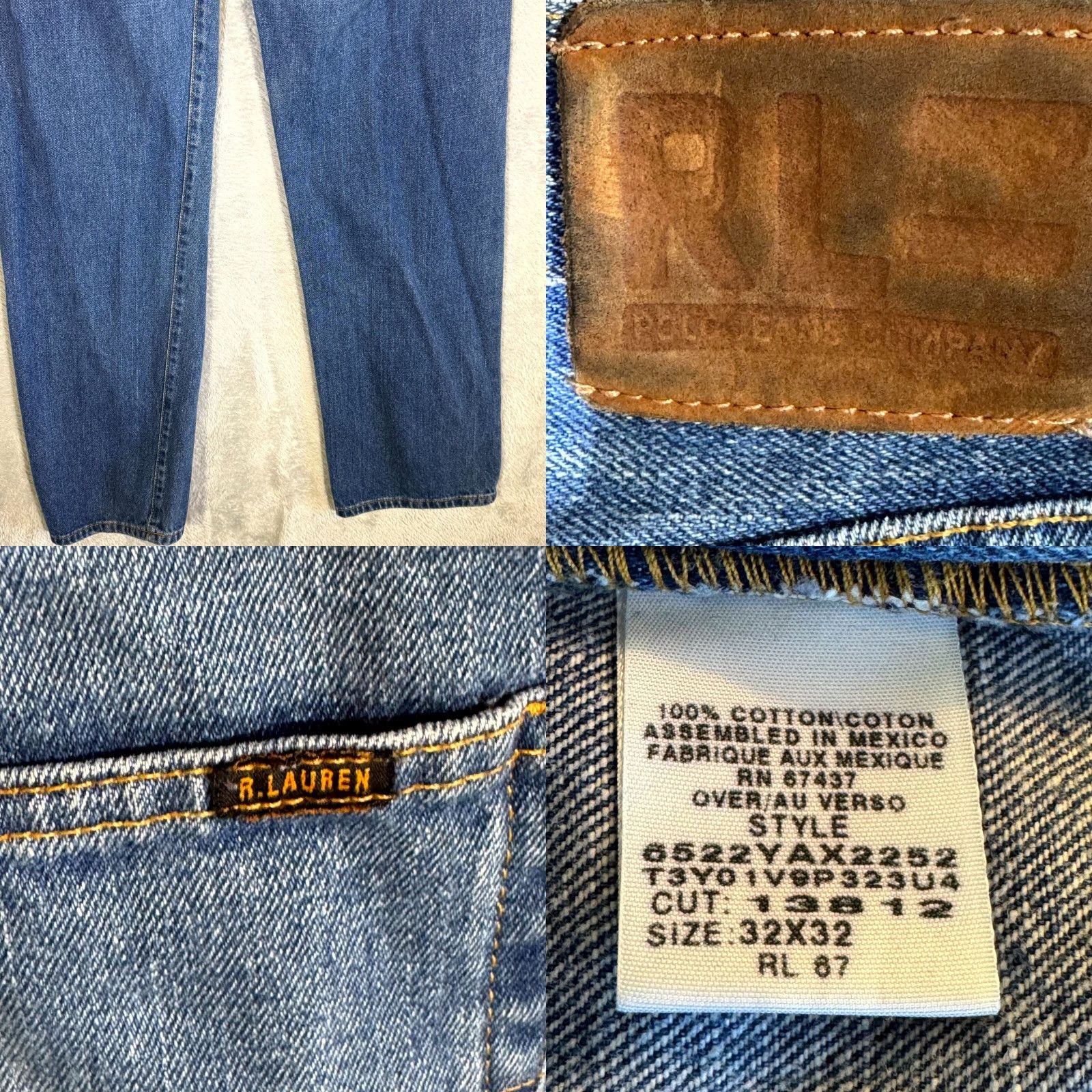 Polo Ralph Lauren VINTAGE Ralph Lauren Jeans Men’s 32x32 Denim 100% Cotton Mid-Rise Straight Leg Jeans Mens Size US 32 / EU 48 - 8 Thumbnail