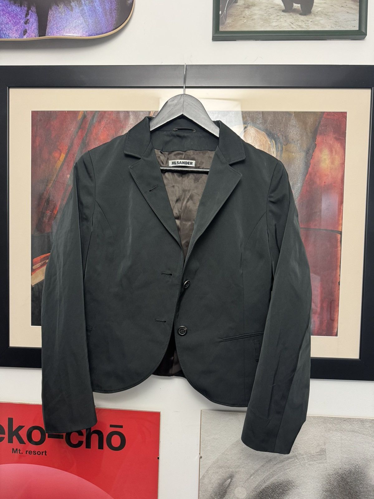 Jil Sander Jil Sander Blazer Women Jacket Cropped Luxury Bllack Rare Size XS / US 0-2 / IT 36-38 - 2 Thumbnail