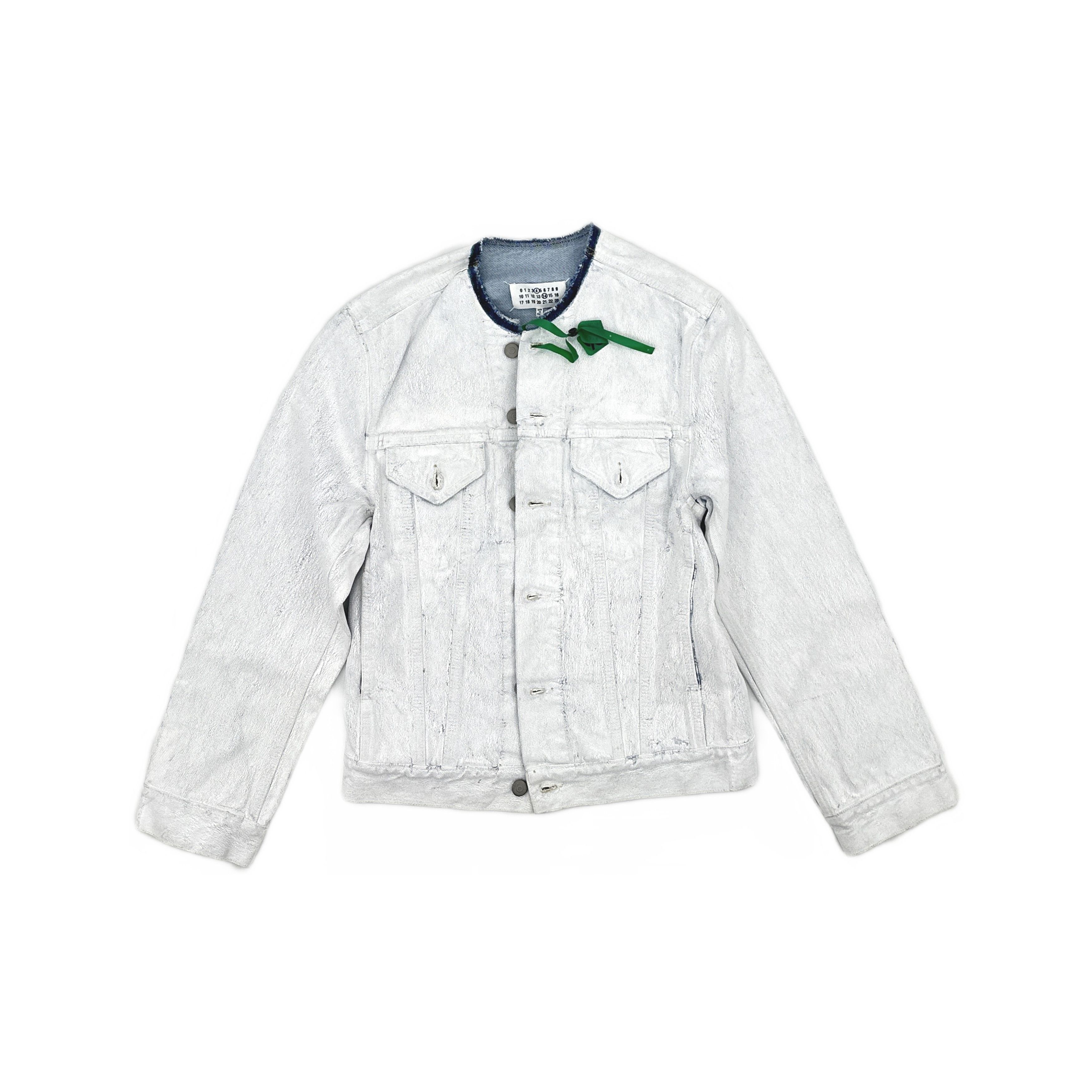 Maison Margiela Maison Margiela Painted Denim Jacket Size US XXS Size US XXS / EU 40 - 1 Thumbnail