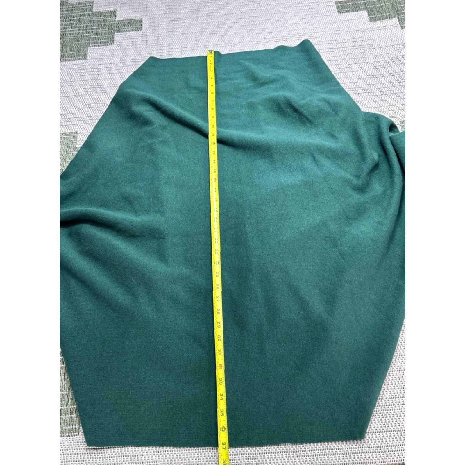 Sandro Sandro Sweater Cape One Size Womens Green Knit Fringe Open Front V-Neck Casual Winter Size ONE SIZE - 6 Thumbnail
