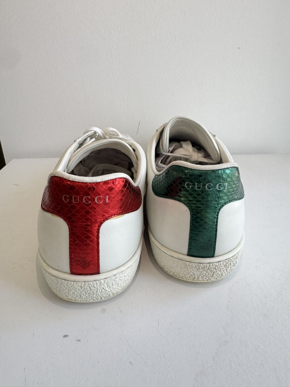 Gucci Gucci White Tiger Face Leather Sneakers Size US 10.5 / EU 43-44 - 4 Thumbnail