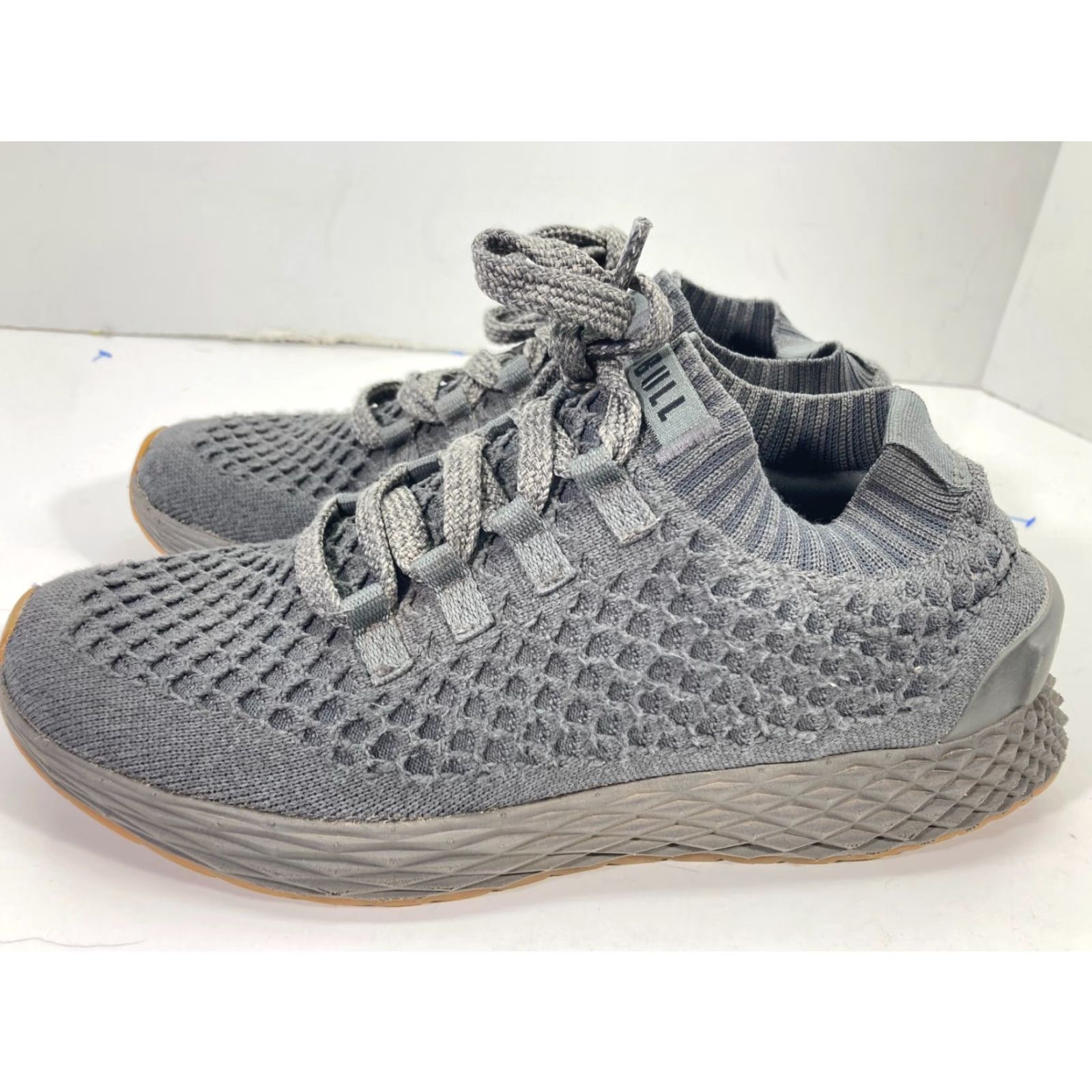 Vintage NOBULL Aspire Sneaker Womens US Size 9 Dark Grey Knit Lace Up Shoes, Low Top, Breathable Comfort, Cross Training, Gym & Training, Solid Gray, Sneakers Size US 9 / IT 39 - 6 Thumbnail