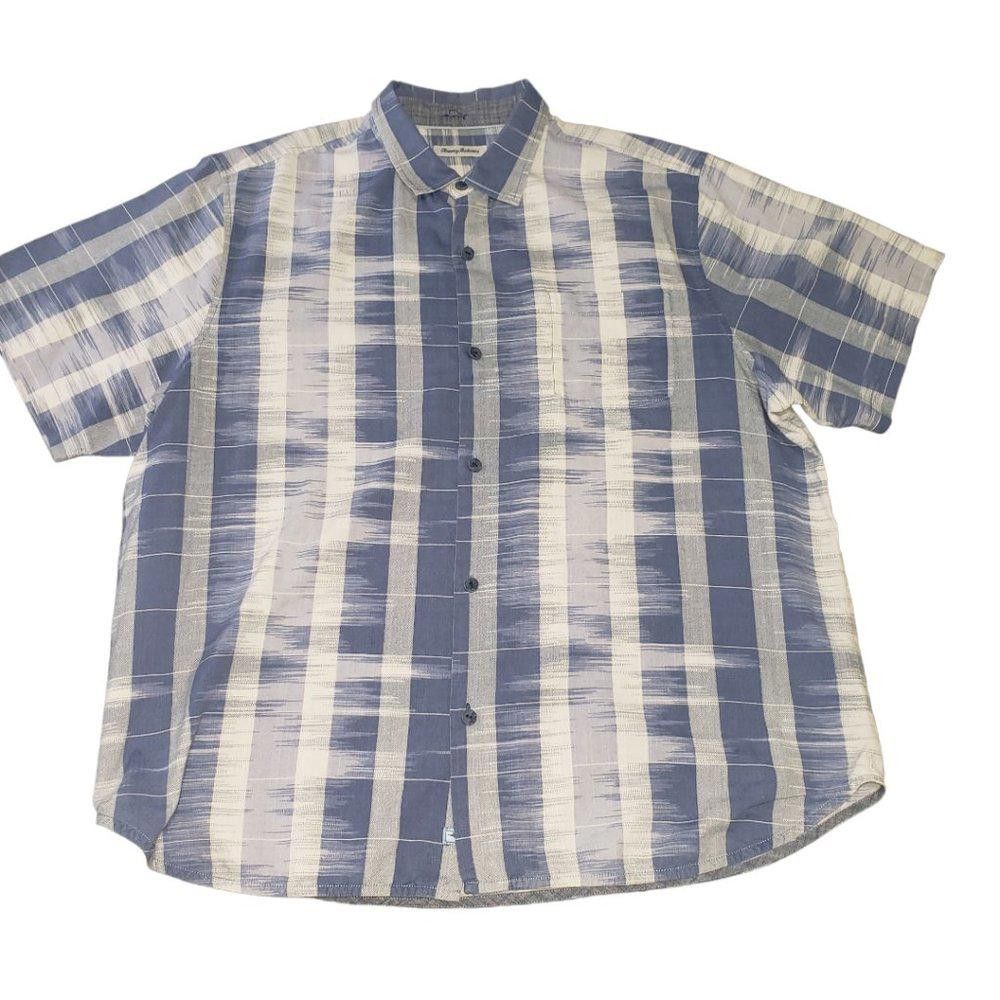 Tommy Bahama CT386 Tommy Bahama Blue & White Shirt XXL Size US XXL / EU 58 / 5 - 1 Thumbnail