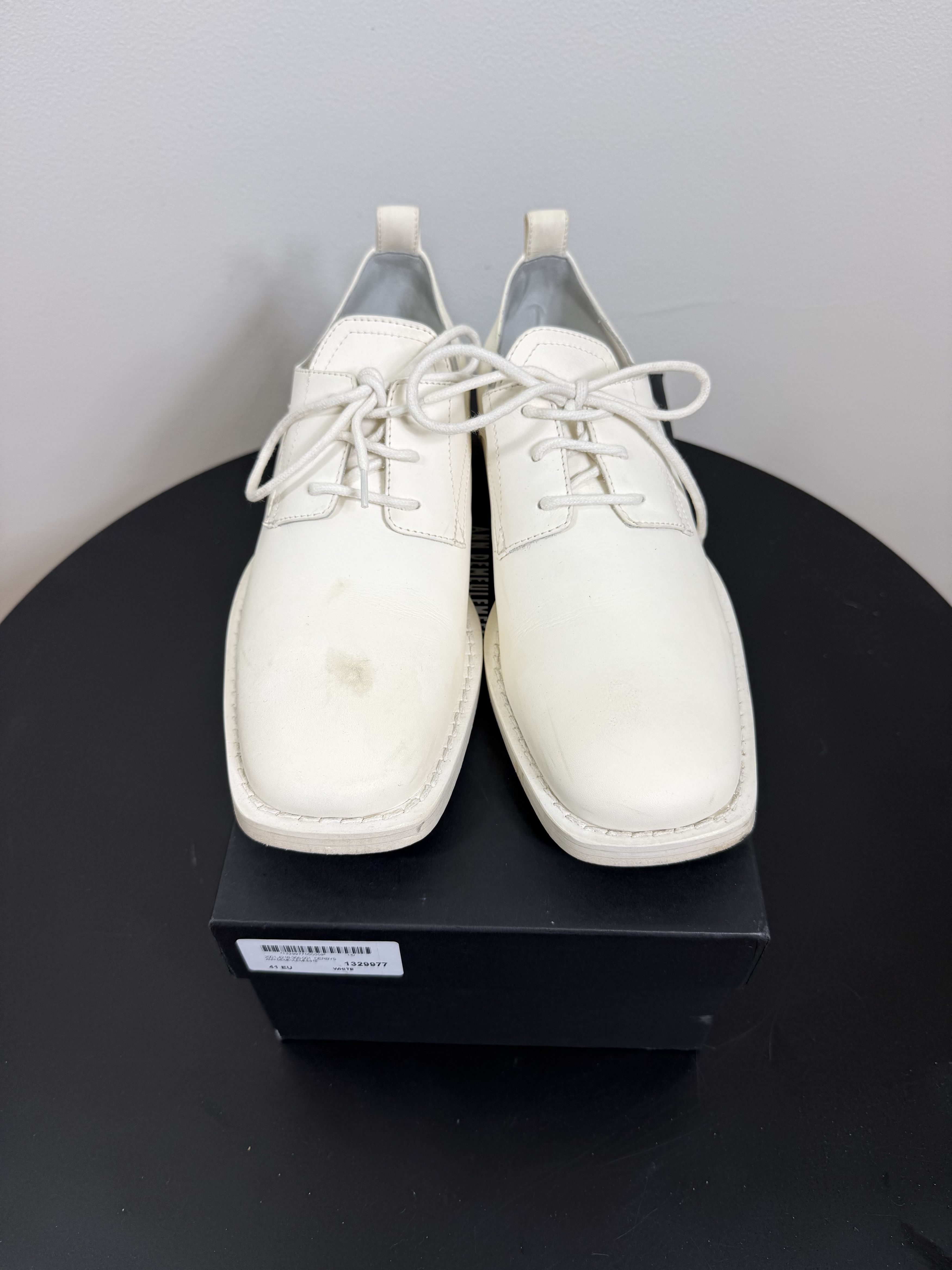 Ann Demeulemeester White Leather Lace Derby Size US 8 / EU 41 - 3 Thumbnail