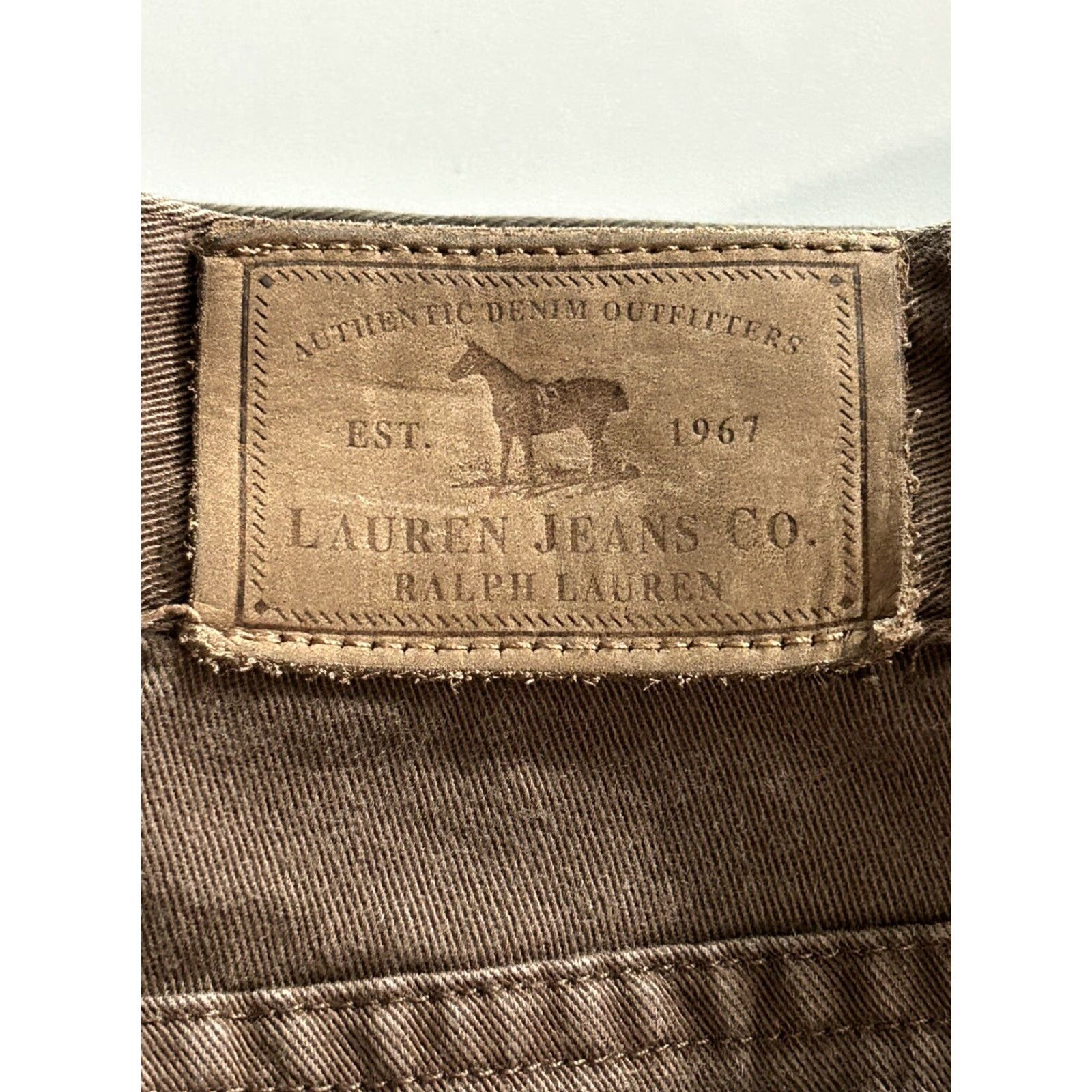 Ralph Lauren Lauren Jeans Co Womens Brown Denim Cropped Straight Leg Pants size 6 Ladies Spring Fall Summer Cropped Logo Size 28" / US 6 / IT 42 - 8 Thumbnail