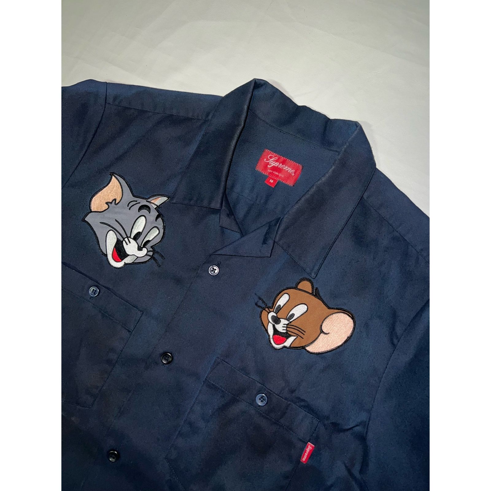 supreme tom&jerry work shirt