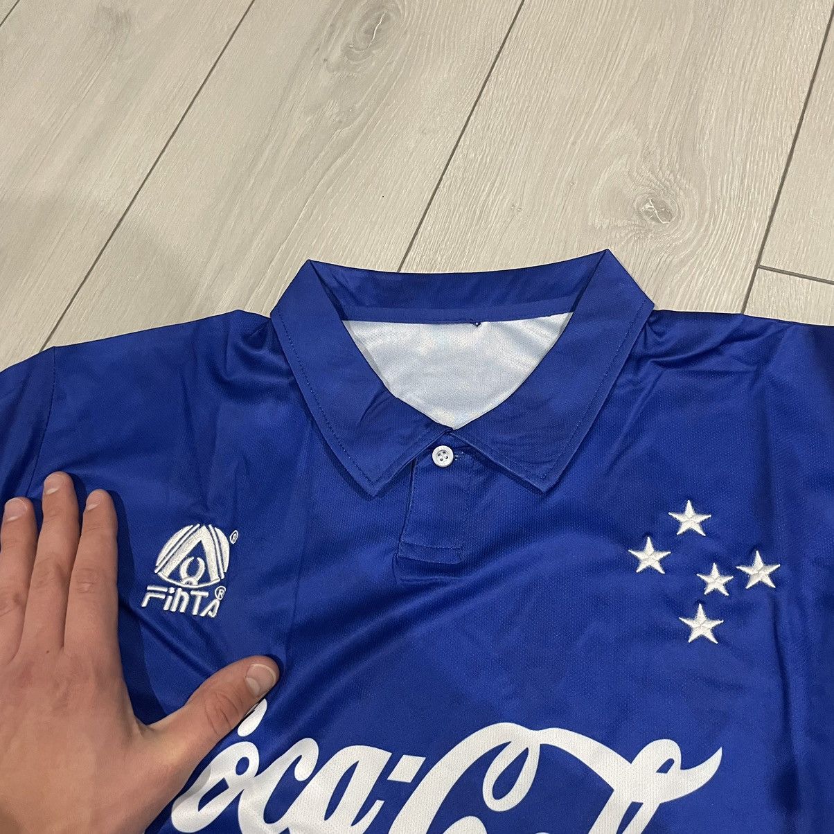 Coca Cola × Vintage Finta Coca Cola Vintage Jersey Brazil Club Cruzeiro 90s tee Size US L / EU 52-54 / 3 - 3 Thumbnail