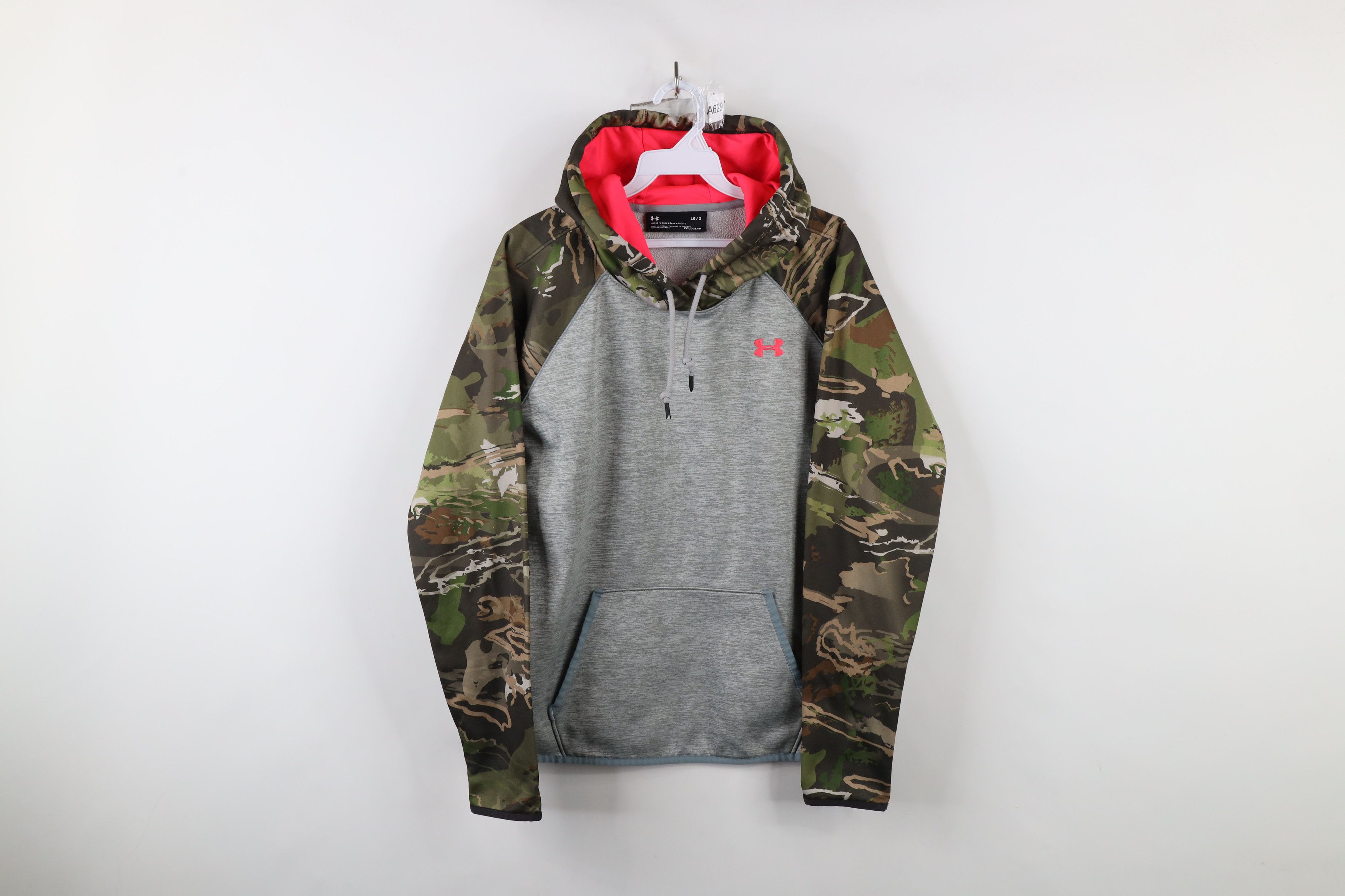 Under Armour × Vintage Under Armour Storm Loose Camouflage Hoodie Sweatshirt Gray Size L / US 10 / IT 46 - 1 Thumbnail
