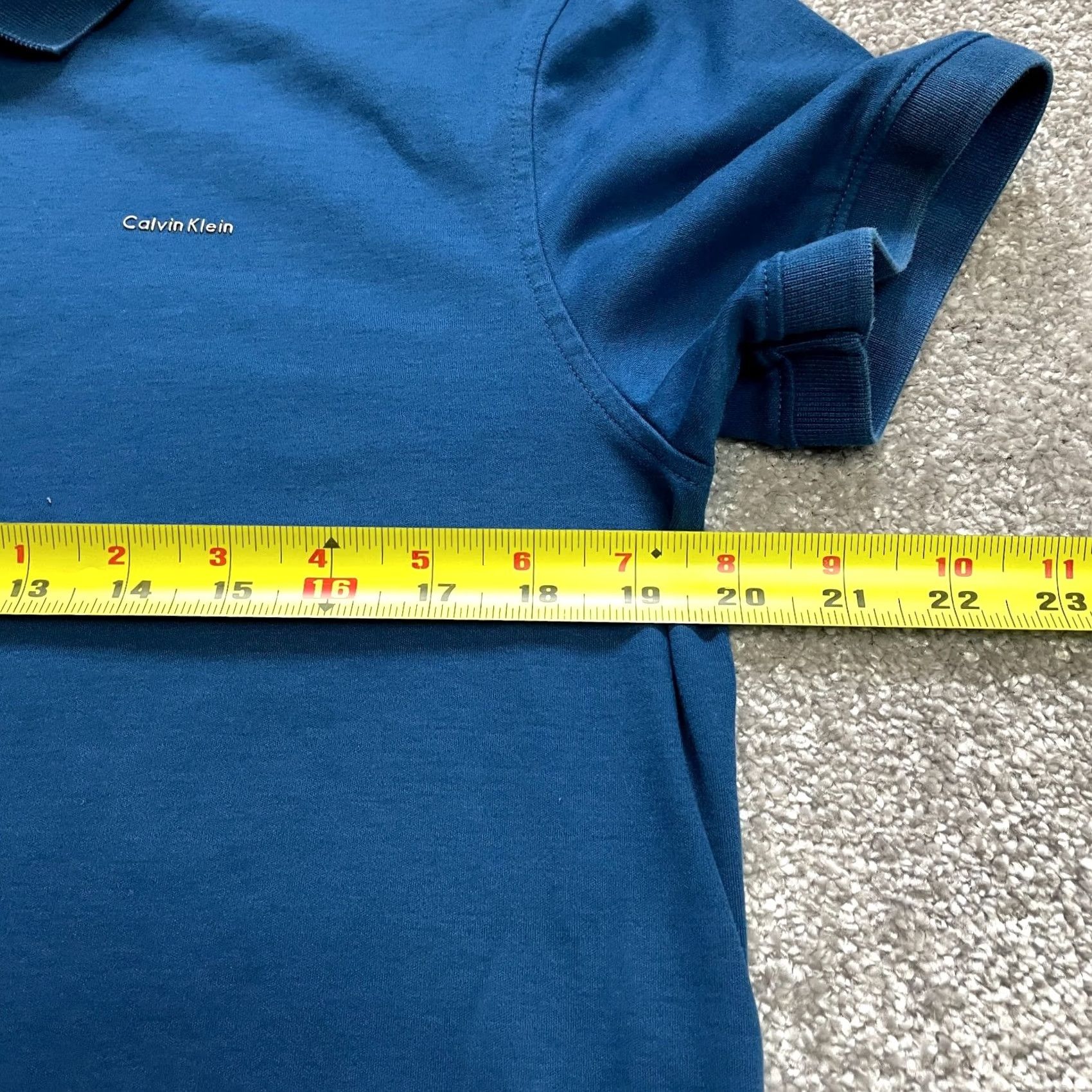 Calvin Klein Calvin Klein Polo Shirt Mens Medium Blue Logo Liquid Touch Golf Collared Rugby Shirt Size US M / EU 48-50 / 2 - 6 Thumbnail
