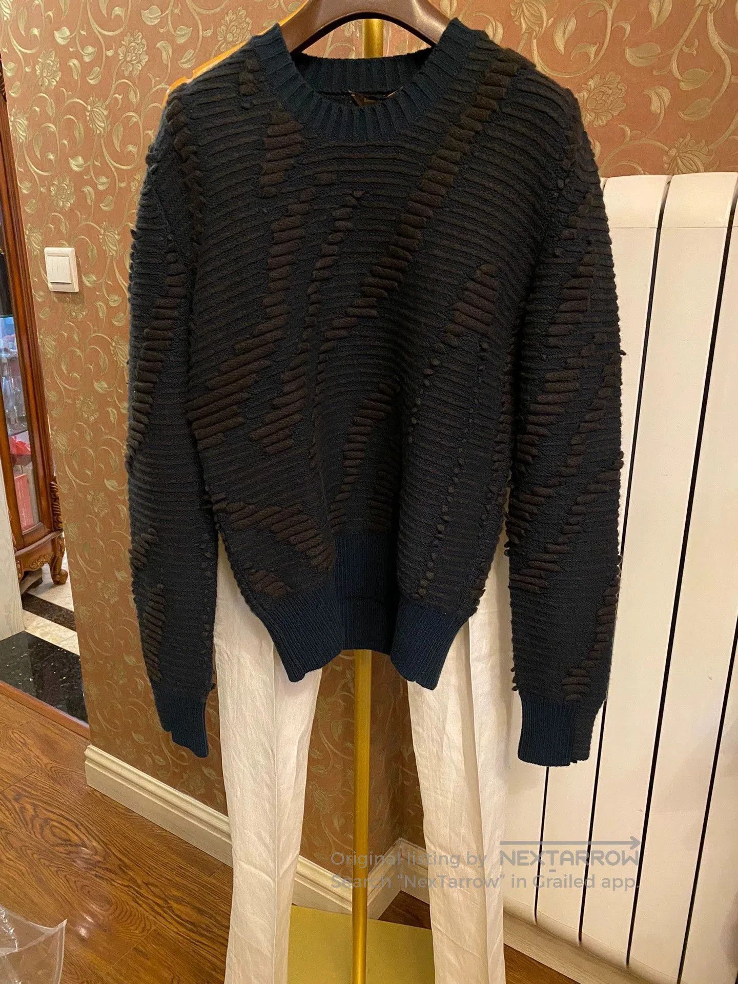 Ermenegildo Zegna Textured Black Long Sleeve Sweater. Size US M / EU 48-50 / 2 - 2 Thumbnail