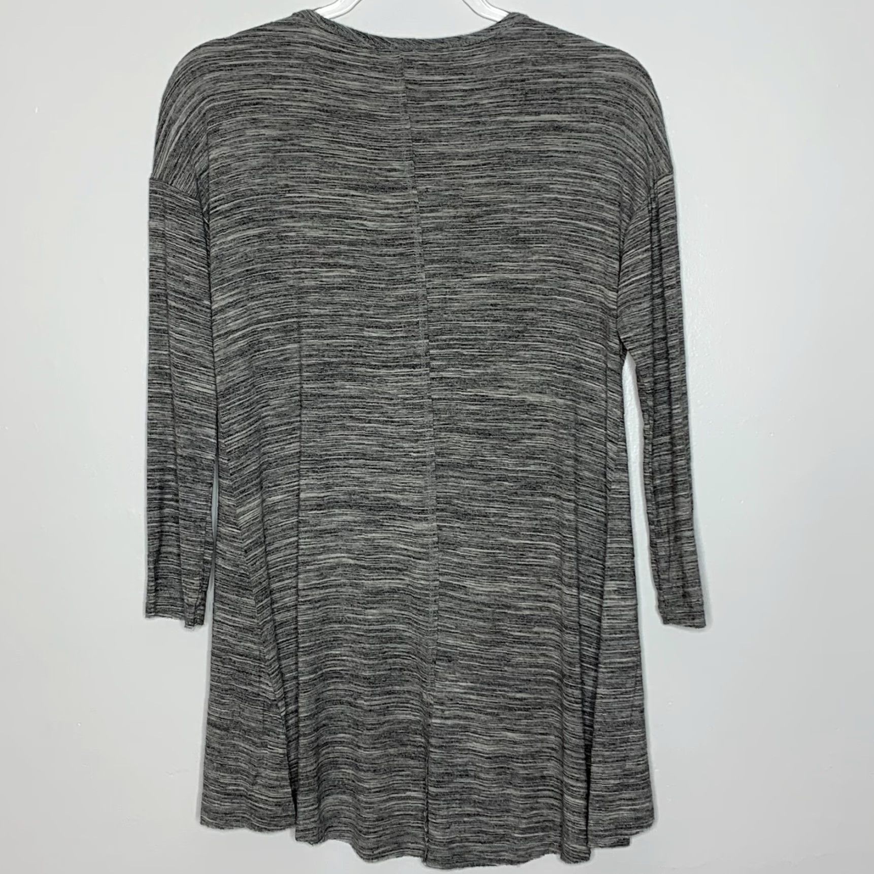 Vintage Mod-o-doc Womens Tunic Top S 3/4 Sleeve Gray Asymmetrical Hem Crossover Slim Fit Shirt Womens Size S / US 4 / IT 40 - 7 Thumbnail