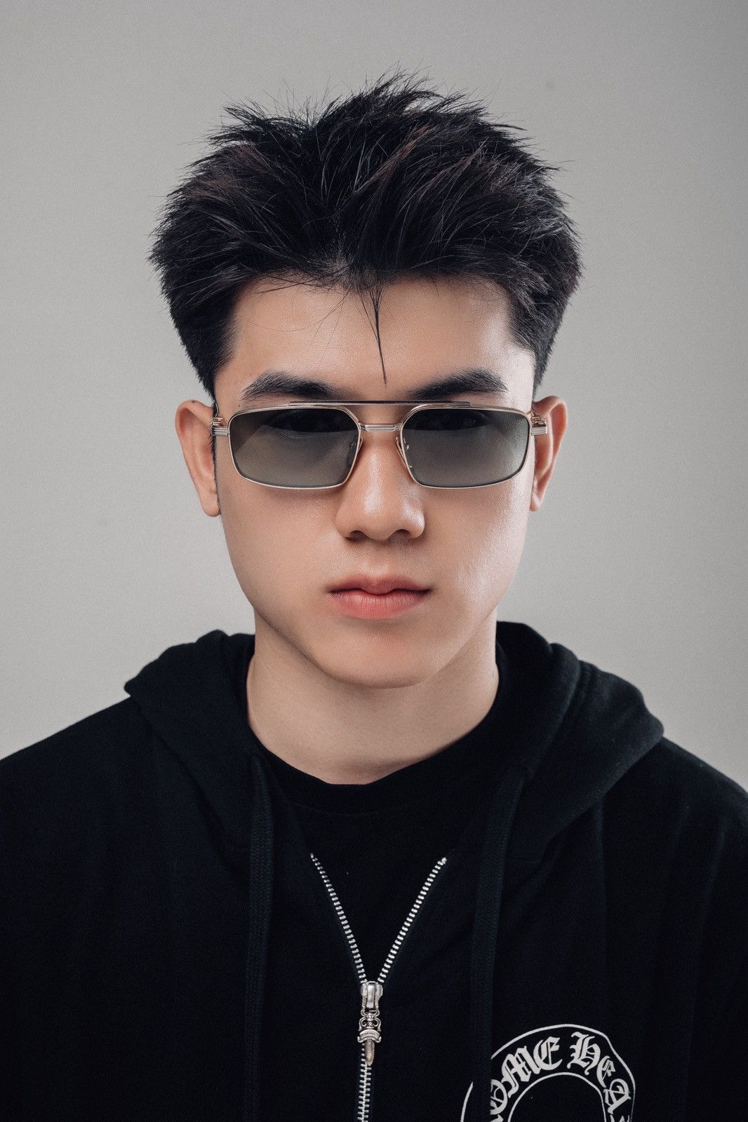 Chrome Hearts CHROME HEARTS LICK'N GOLD PLATED - SHINY SILVER SUNGLASSES Size ONE SIZE - 8 Thumbnail