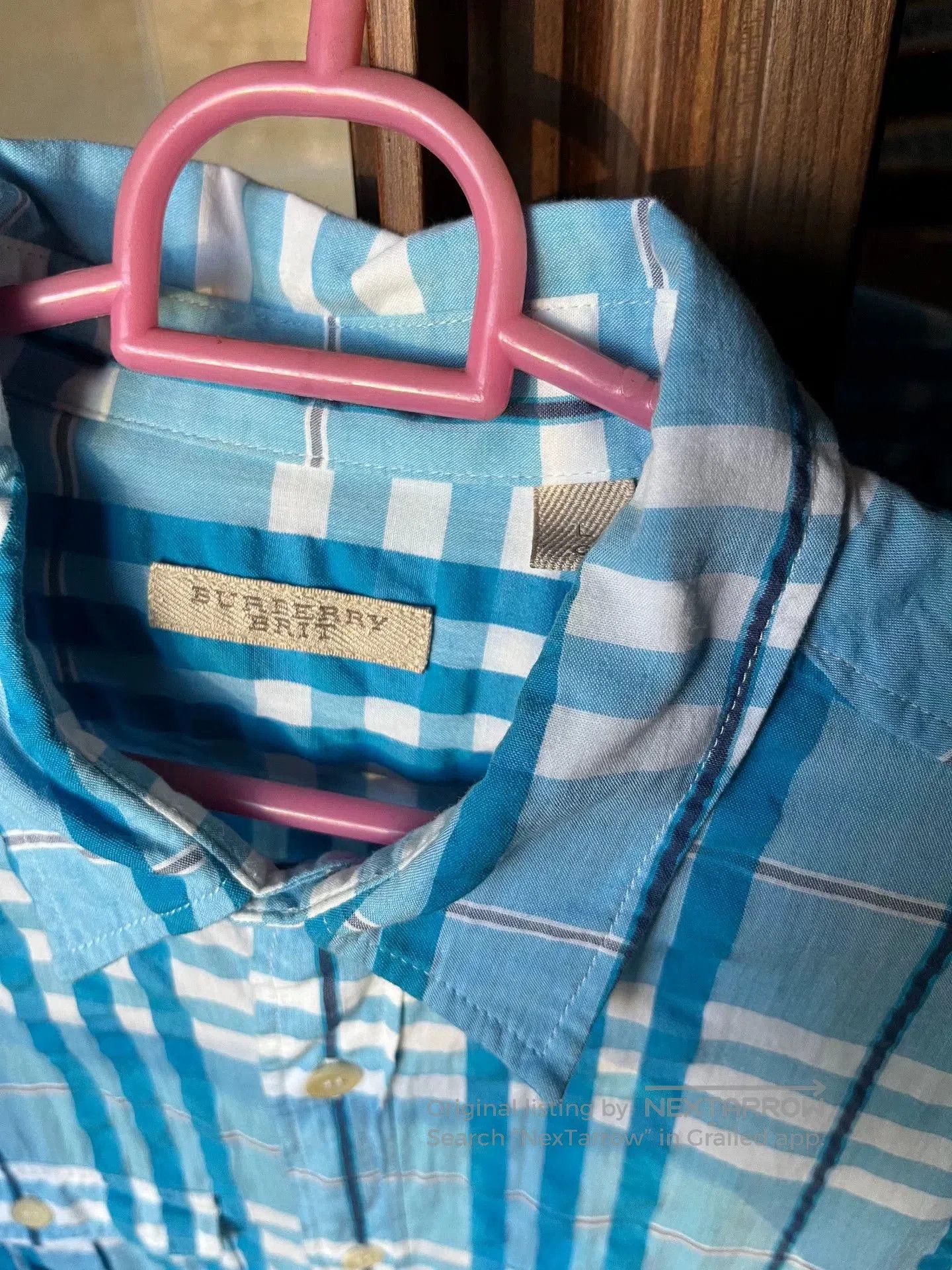 Burberry Burberry Blue Check Cotton Shirt. Size US M / EU 48-50 / 2 - 4 Thumbnail