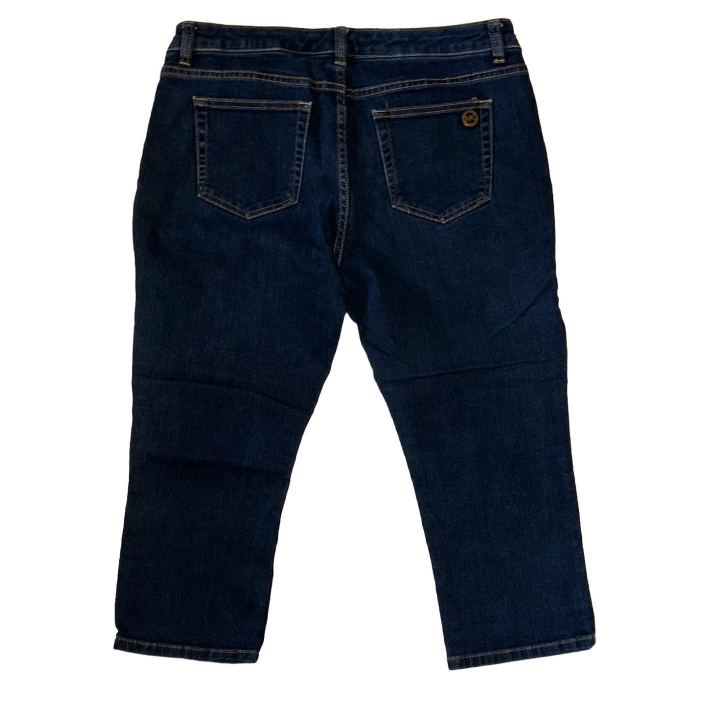 Michael Kors Michael Kors Women's Dark Cropped Skinny Jeans Size 10 Size 32" / US 10 / IT 46 - 2 Thumbnail