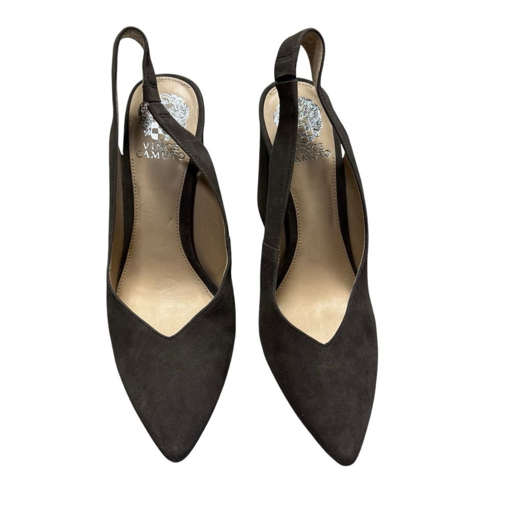 Vince Camuto New VINCE CAMUTO Tashinta Pointed-Toe Block High-Heel Suede Size US 9.5 / IT 39.5 - 3 Thumbnail