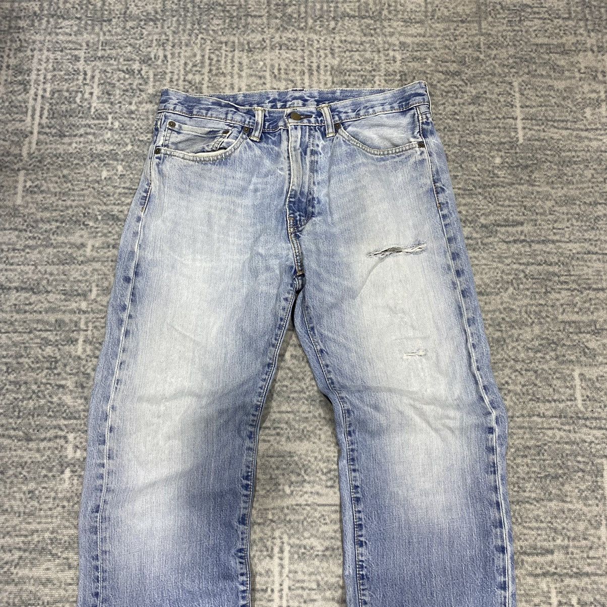 Levi's × Vintage Sickk☠️ Levis Ripped Jeans Straight Cut 90s Size US 34 / EU 50 - 4 Thumbnail
