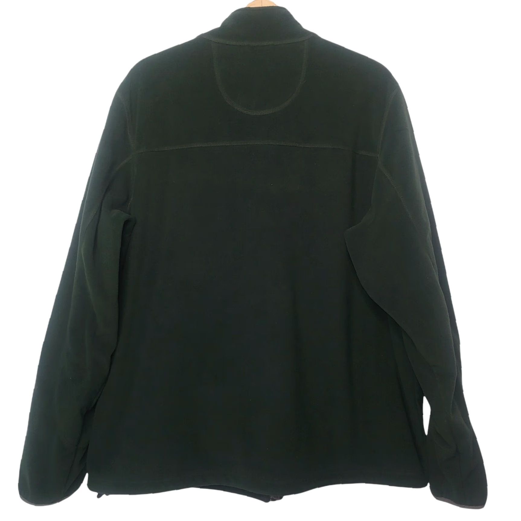 Vintage LL Bean Mens XL Fleece Jacket Full Zip Hunter Green Stretch Classic Work 248581 Size US XL / EU 56 / 4 - 2 Thumbnail
