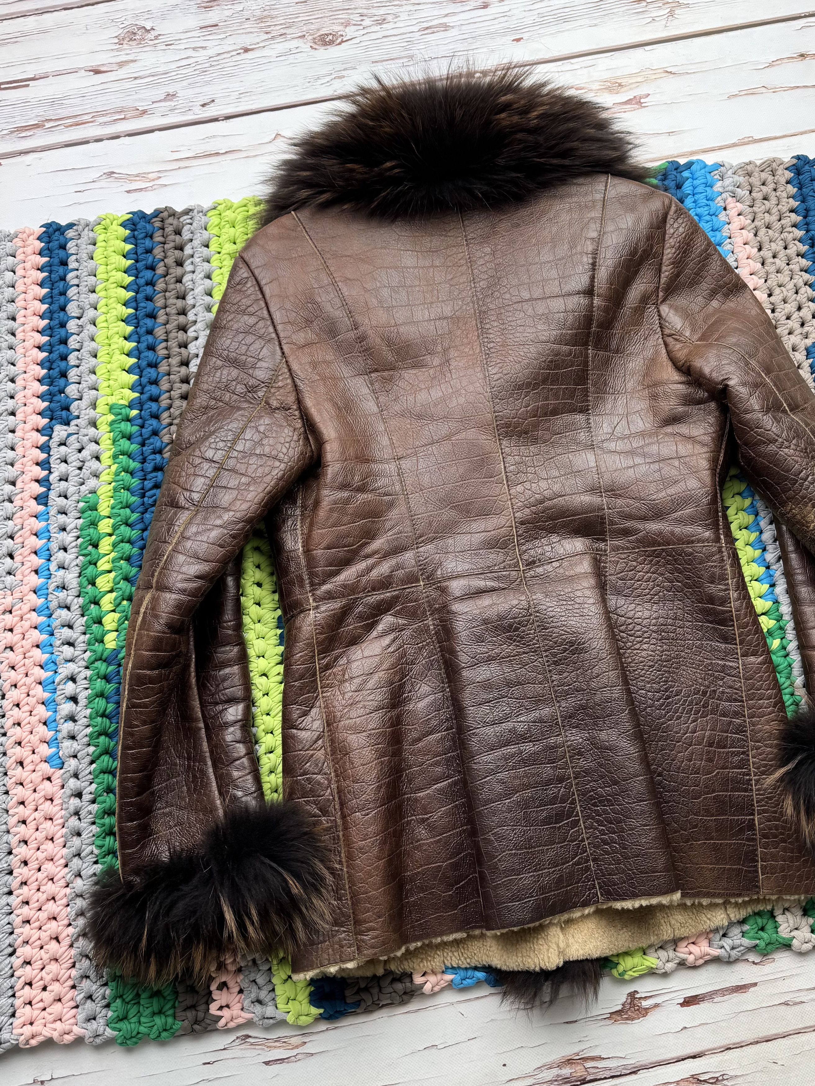 Japanese Brand Vintage Real Sheepskin Coat With Real Fur Details (V212)D15 Size M / US 6-8 / IT 42-44 - 7 Thumbnail
