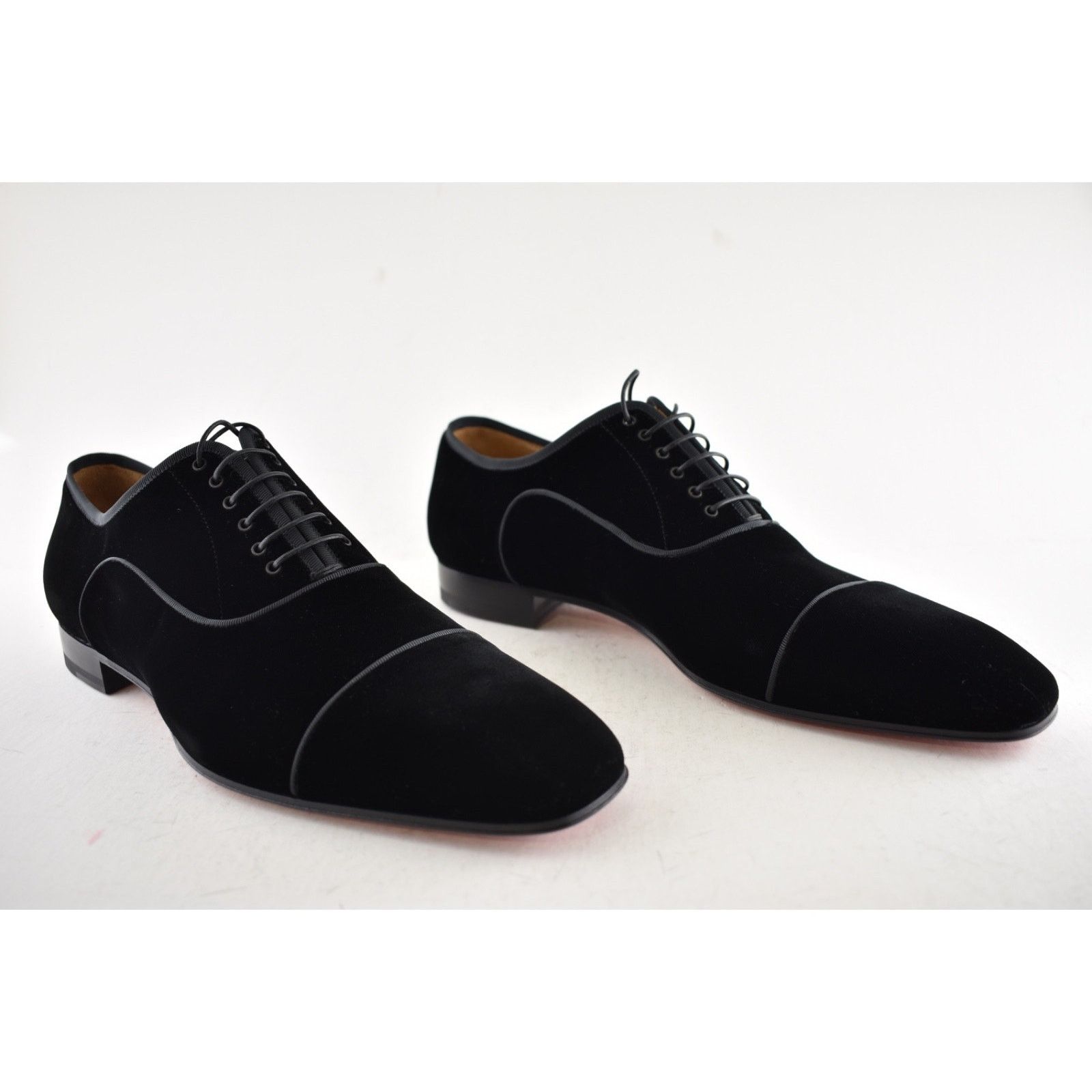 Christian Louboutin Christian Louboutin Black Velvet Oxford Dress Loafer 41 8 Size US 8 / EU 41 - 4 Thumbnail
