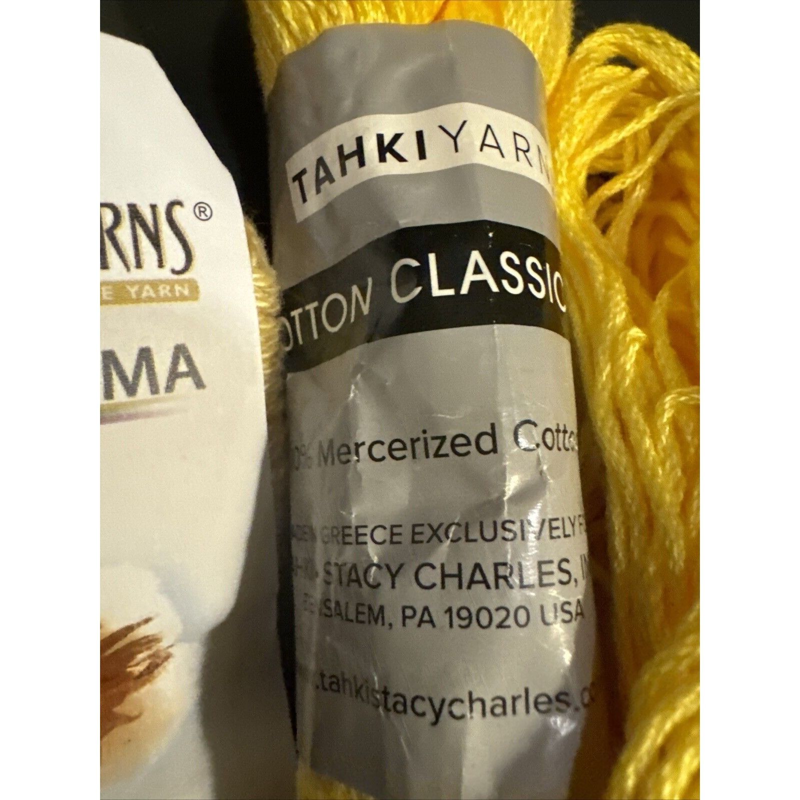 Vintage Lot of 5 Mixed Yellow Yarn Crochet Knitting Craft Yarn New O Size ONE SIZE - 5 Thumbnail