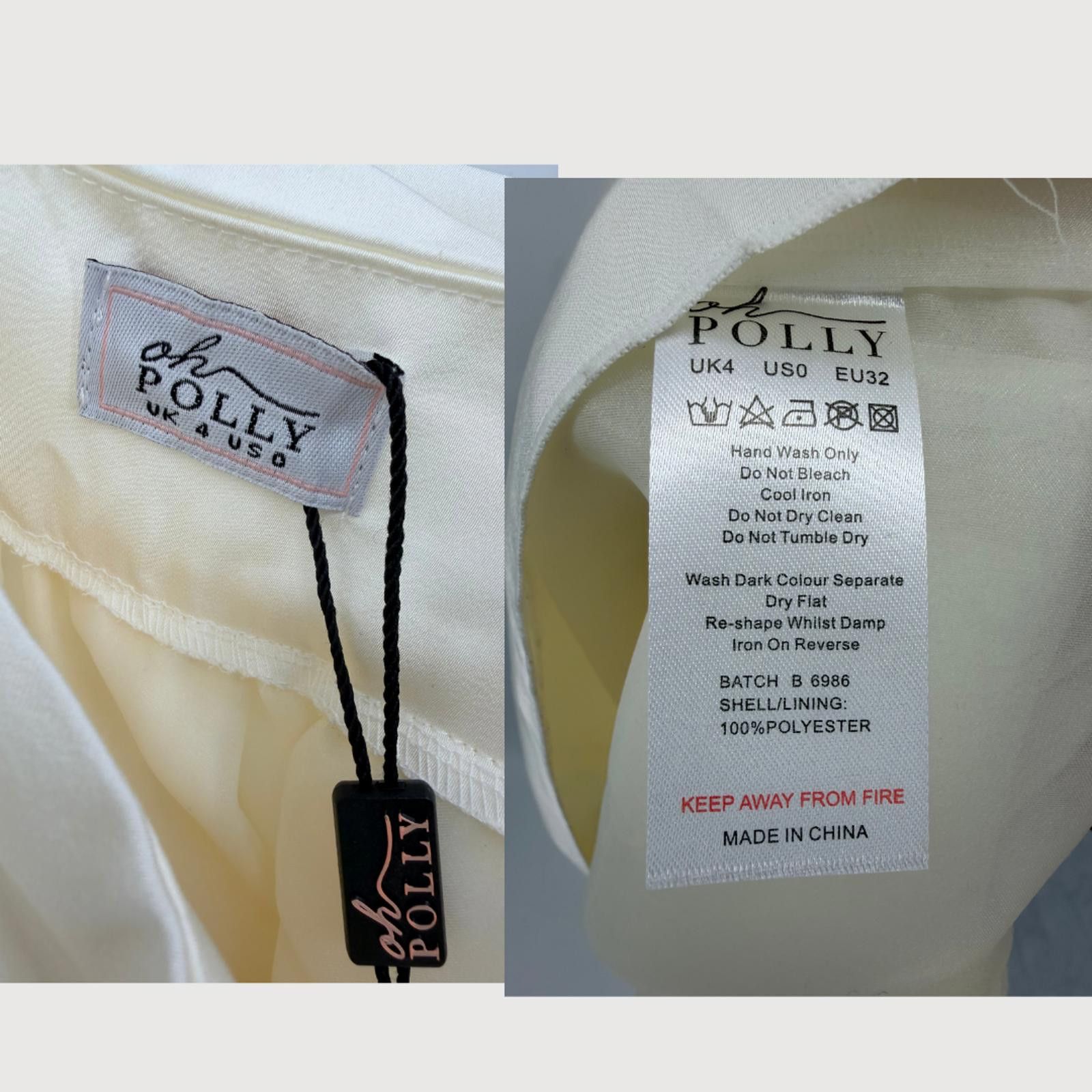 Other Oh Polly Satin Maxi Skirt NWT Cream Size 0 Size 25" / US 0 / IT 36 - 4 Thumbnail